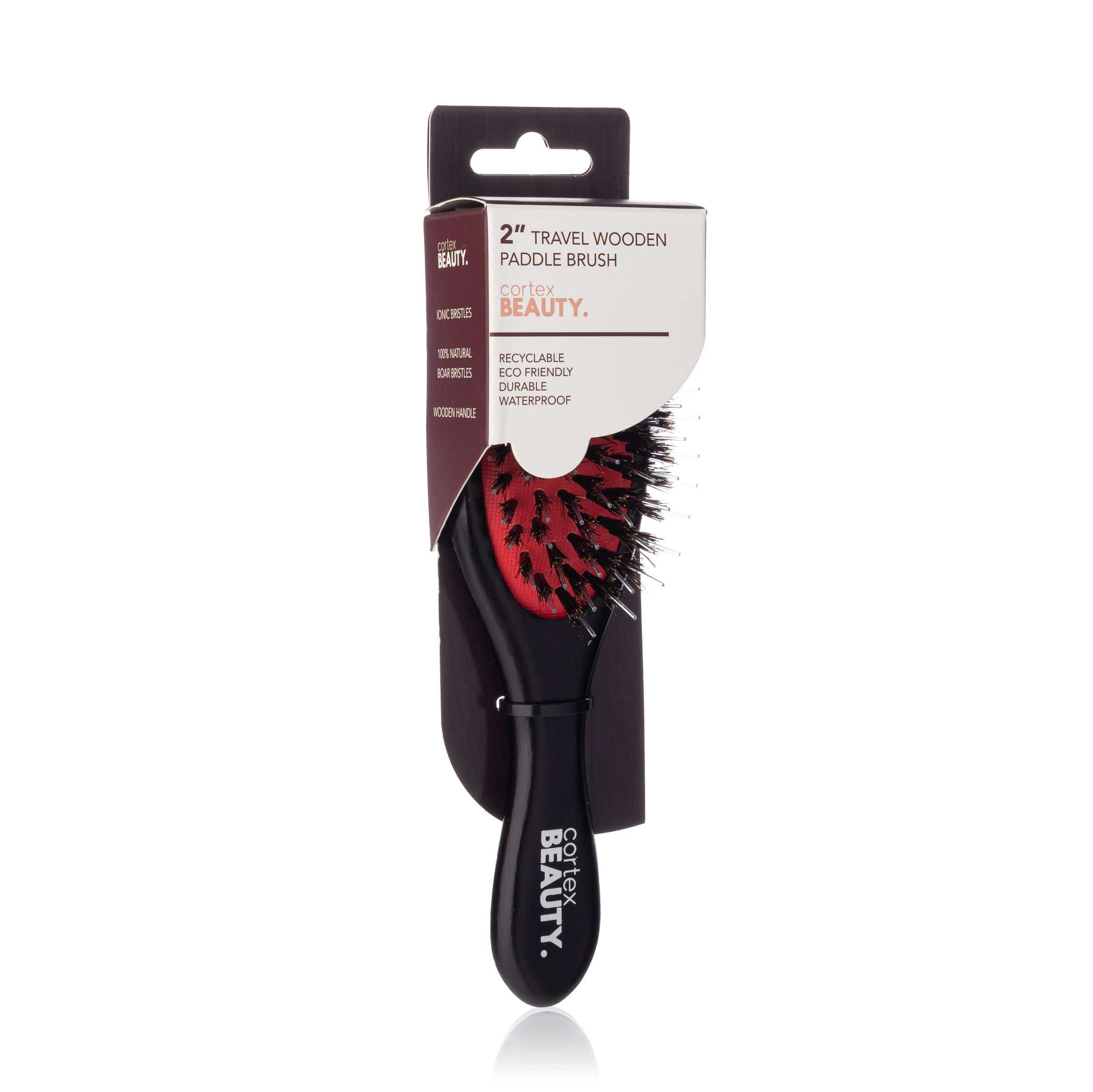 Cortex Beauty 2" Travel Wooden Paddle Brush