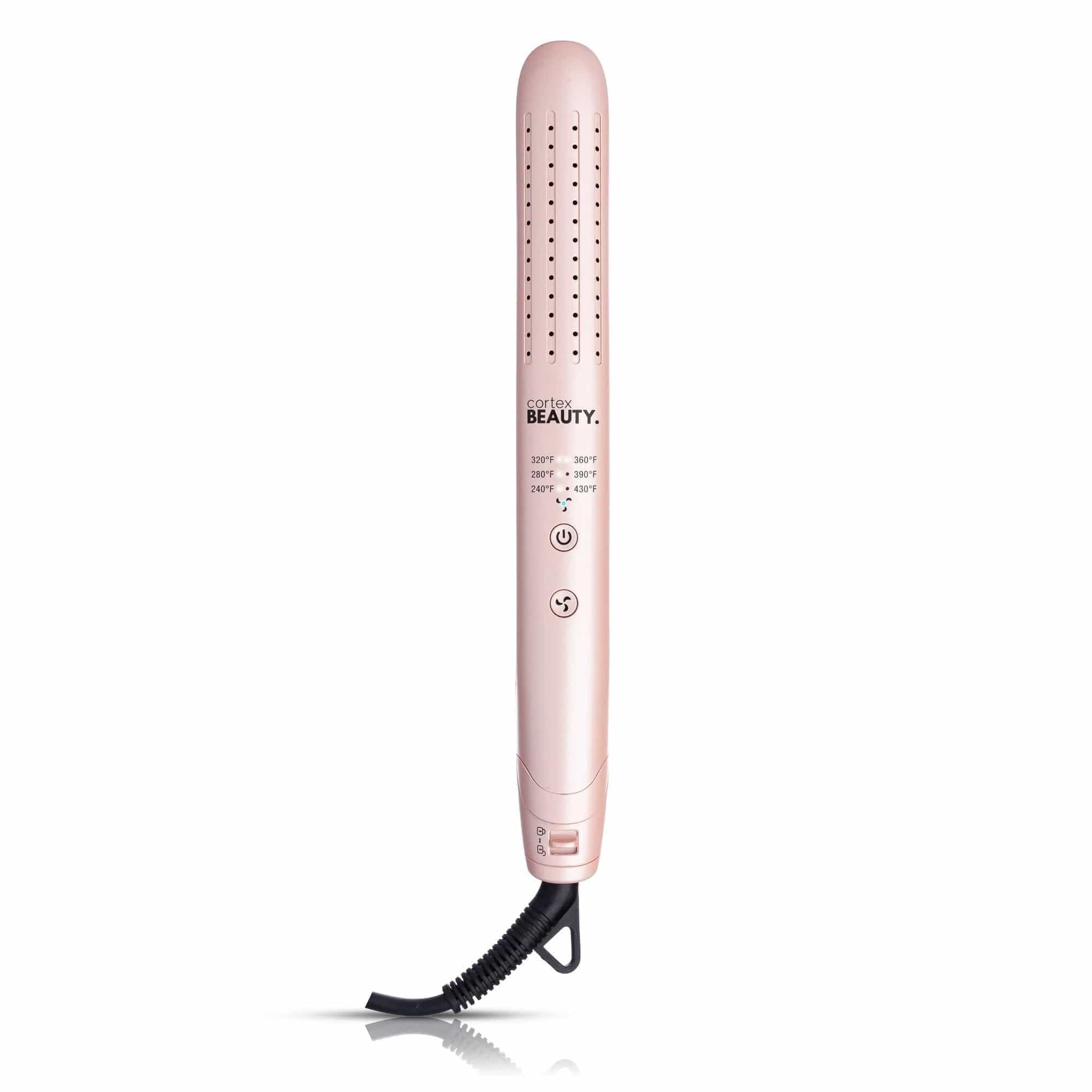 Cortex Beauty AirGlider | Salon Elite | 2-in-1 Cool Air Flat Iron/Curler & Argan Oil Set