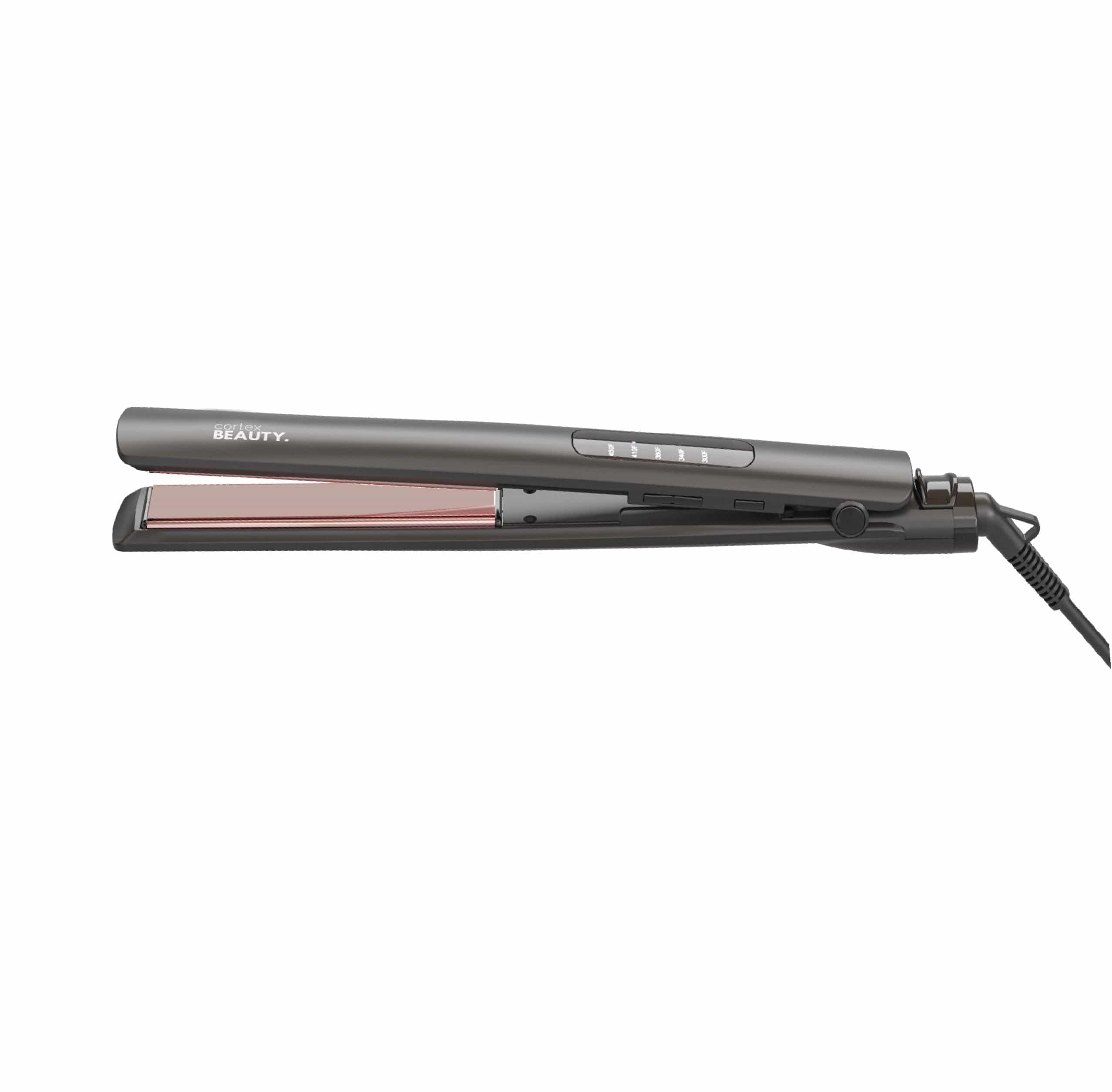 Cortex Beauty Gray with Rose Gold Plates UltraSlim | 1" Digital Flat Iron