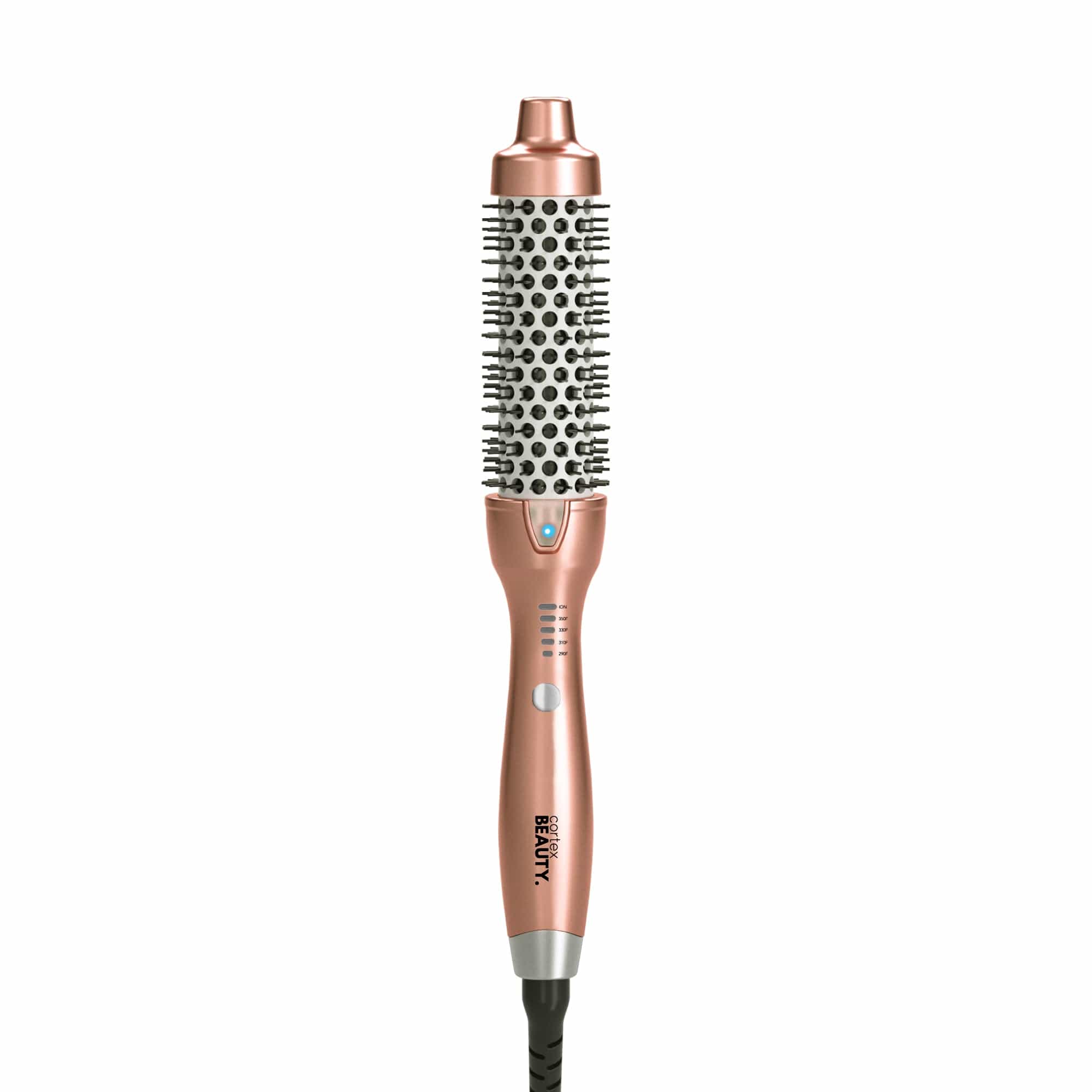 Cortex Beauty Rose Gold Pearlescent 1.5" Ionic Temperature Control Styling Brush