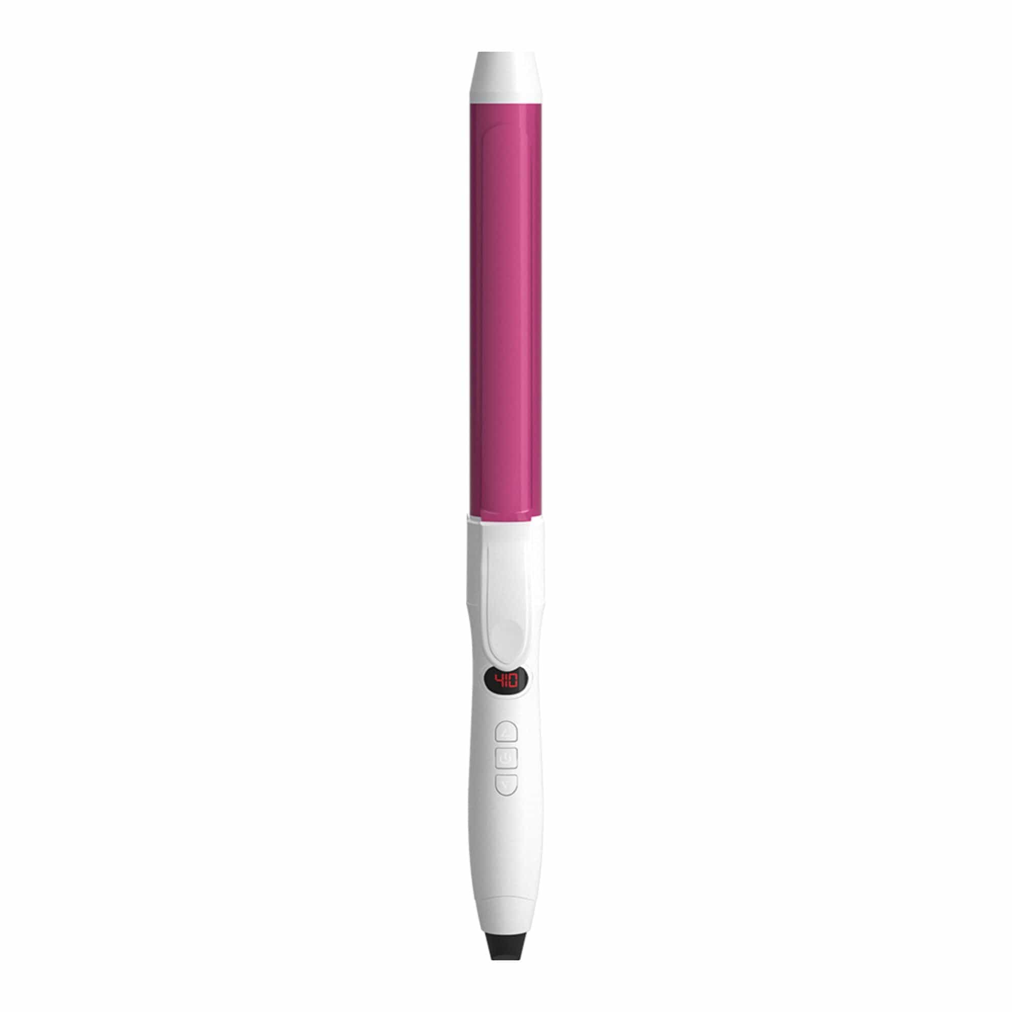 Cortex Beauty White/ Hot Pink Luxe Curler | 1.25" Extra Long Curling Wand