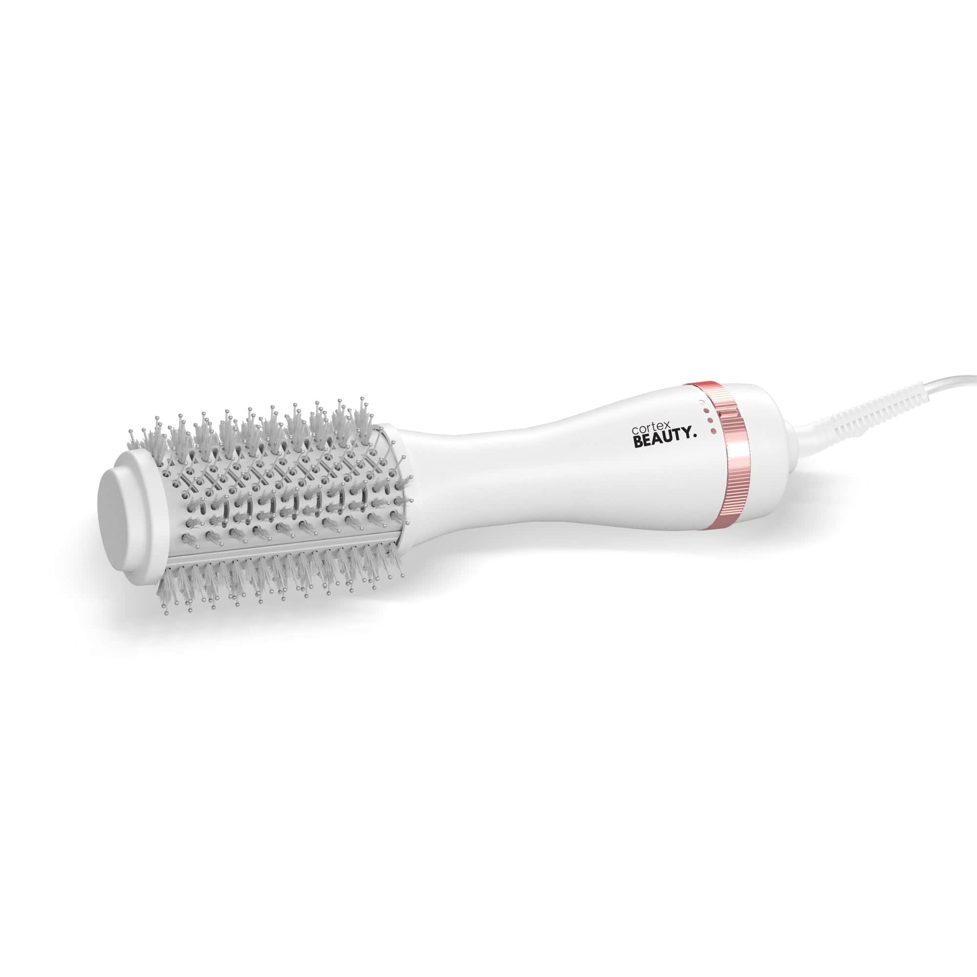 Cortex Beauty White/Pink Rose Volumizing Blowout Brush | 2" Professional Hot Brush