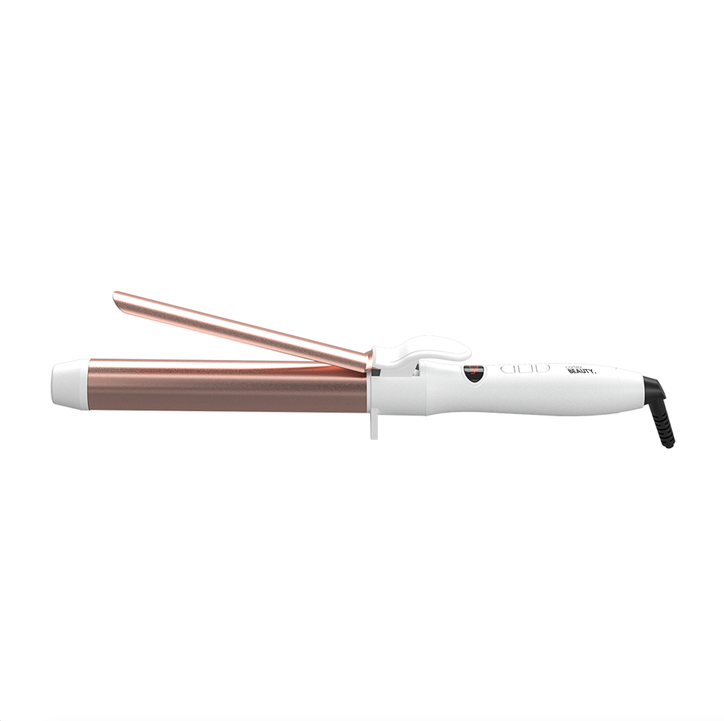 Cortex Beauty White/ Rose Gold 1.25" Extra Long Curling Wand