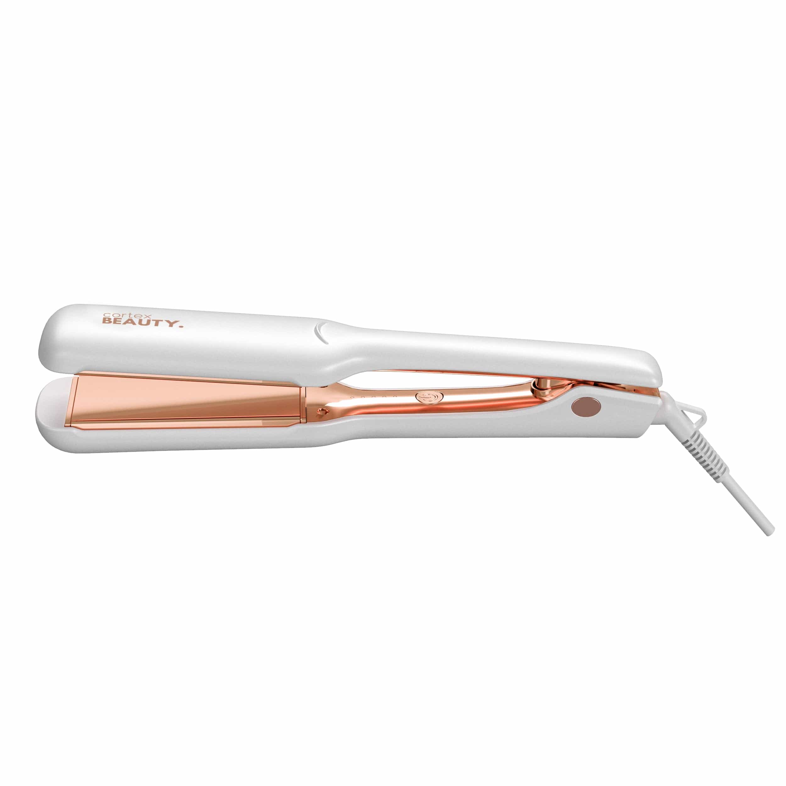 Cortex Beauty WHITE/ROSEGOLD Sleek & Shine - Professional 1.75” Wide Plate Flat Iron