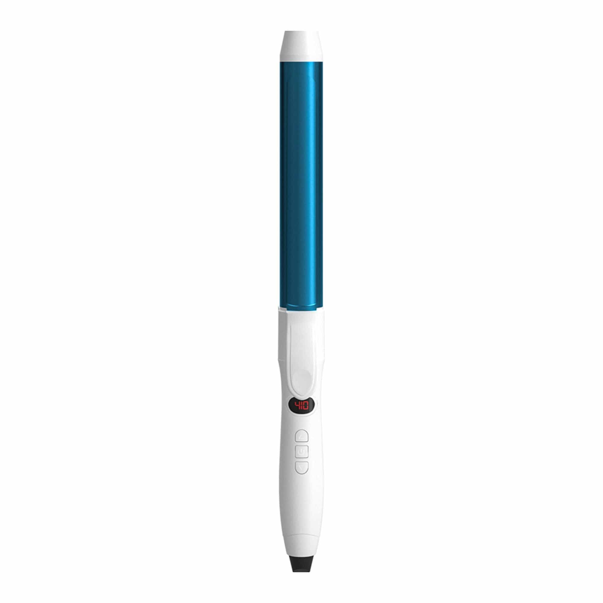 Cortex Beauty White/ Turquoise Luxe Curler | 1.25" Extra Long Curling Wand