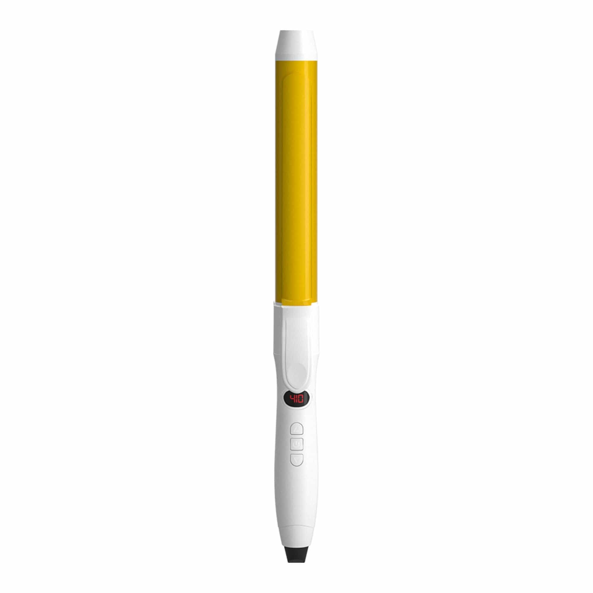 Cortex Beauty White/Yellow Luxe Curler | 1.25" Extra Long Curling Wand