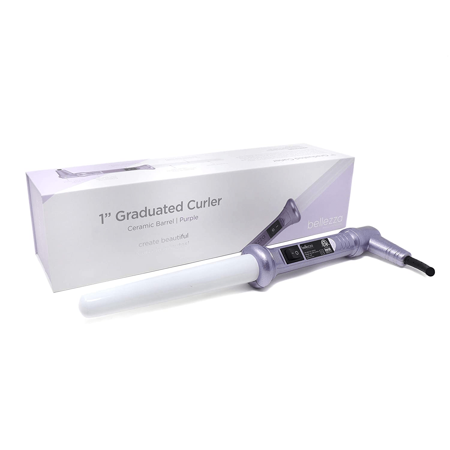 Bellezza 1" Curling Wand | Ceramic White Barrel