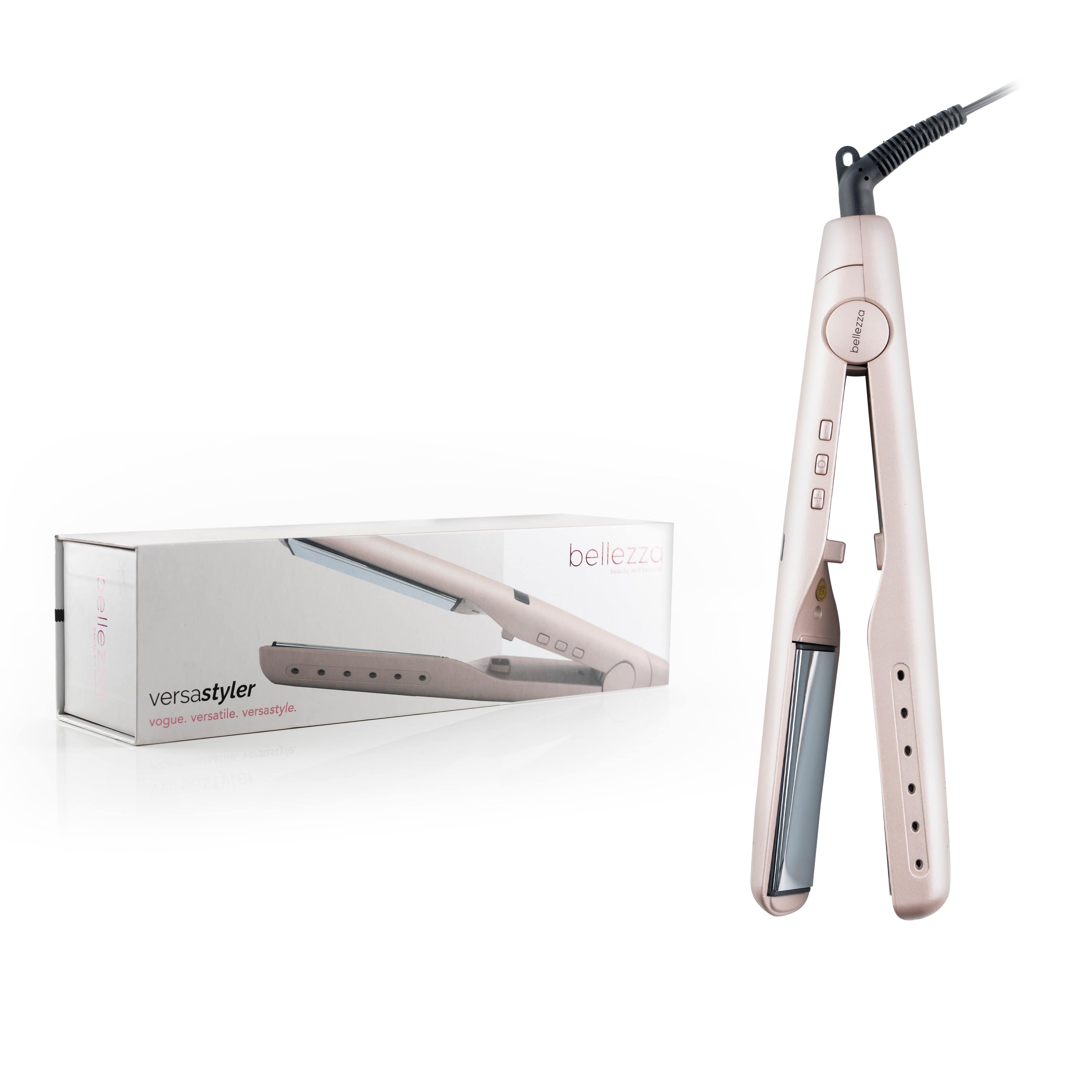Bellezza Ballet Pink The Complete 2-in-1 Digital Iron - Straighten, Flip, & Curl without Changing Tools