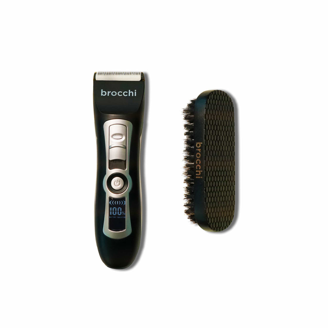 Electric Trimmer & Beard Brush Bundle