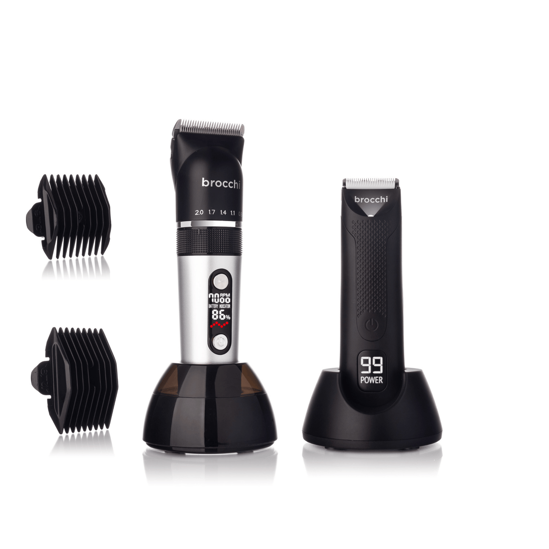 Brocchi Clipper Pro- Digital Face and Body Hair Trimmer & The Cutting Edge USB Waterproof Trimmer