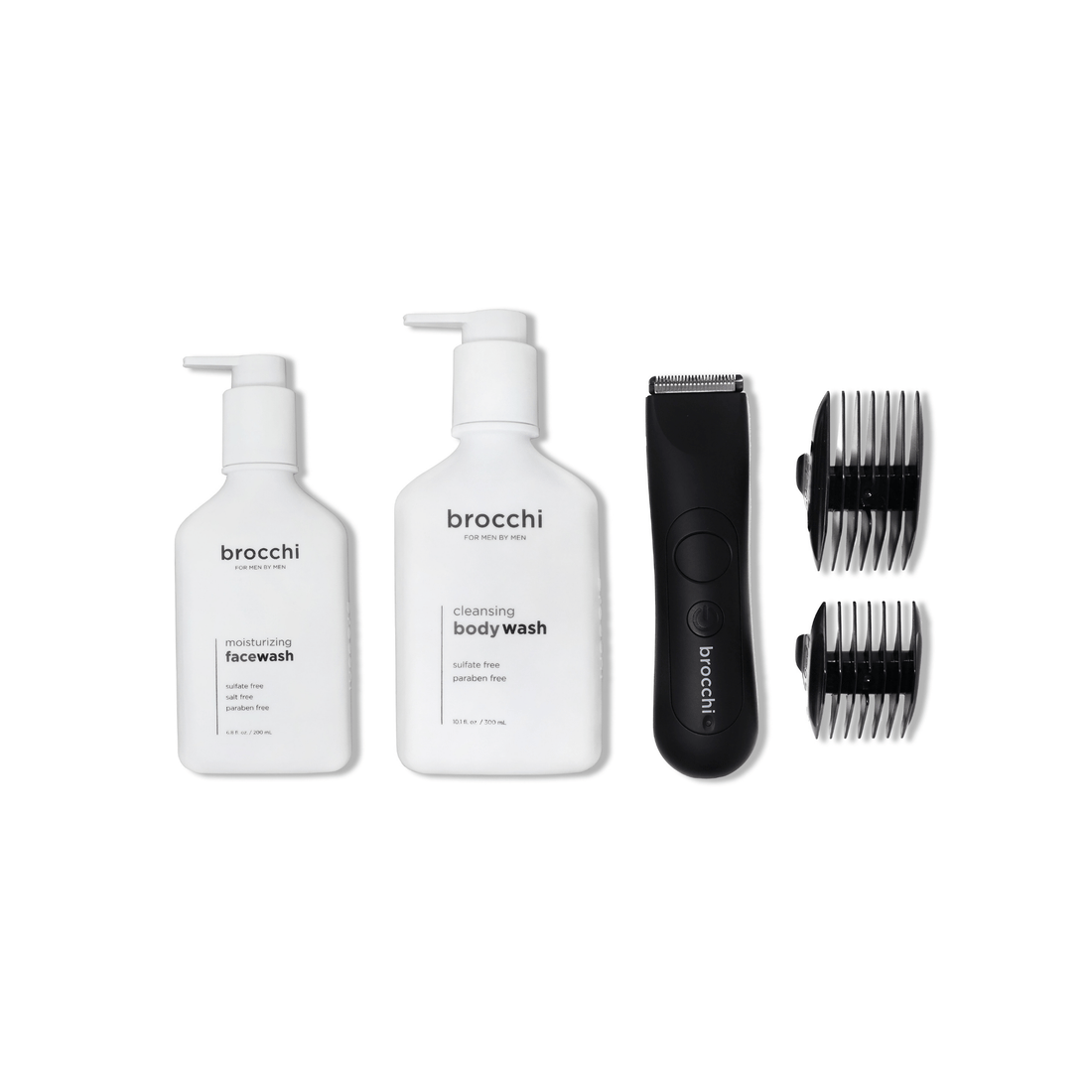 Brocchi Waterproof USB Trimmer + Moisturizing Face Wash & Cleansing Body Wash