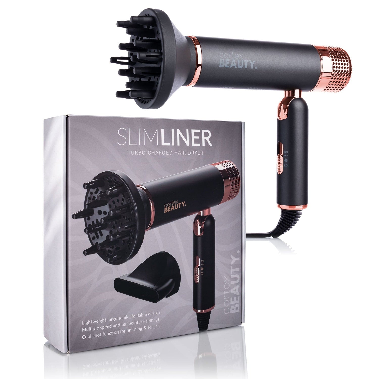Cortex Beauty SlimLiner : Turbo-Charged Foldable Hair Dryer