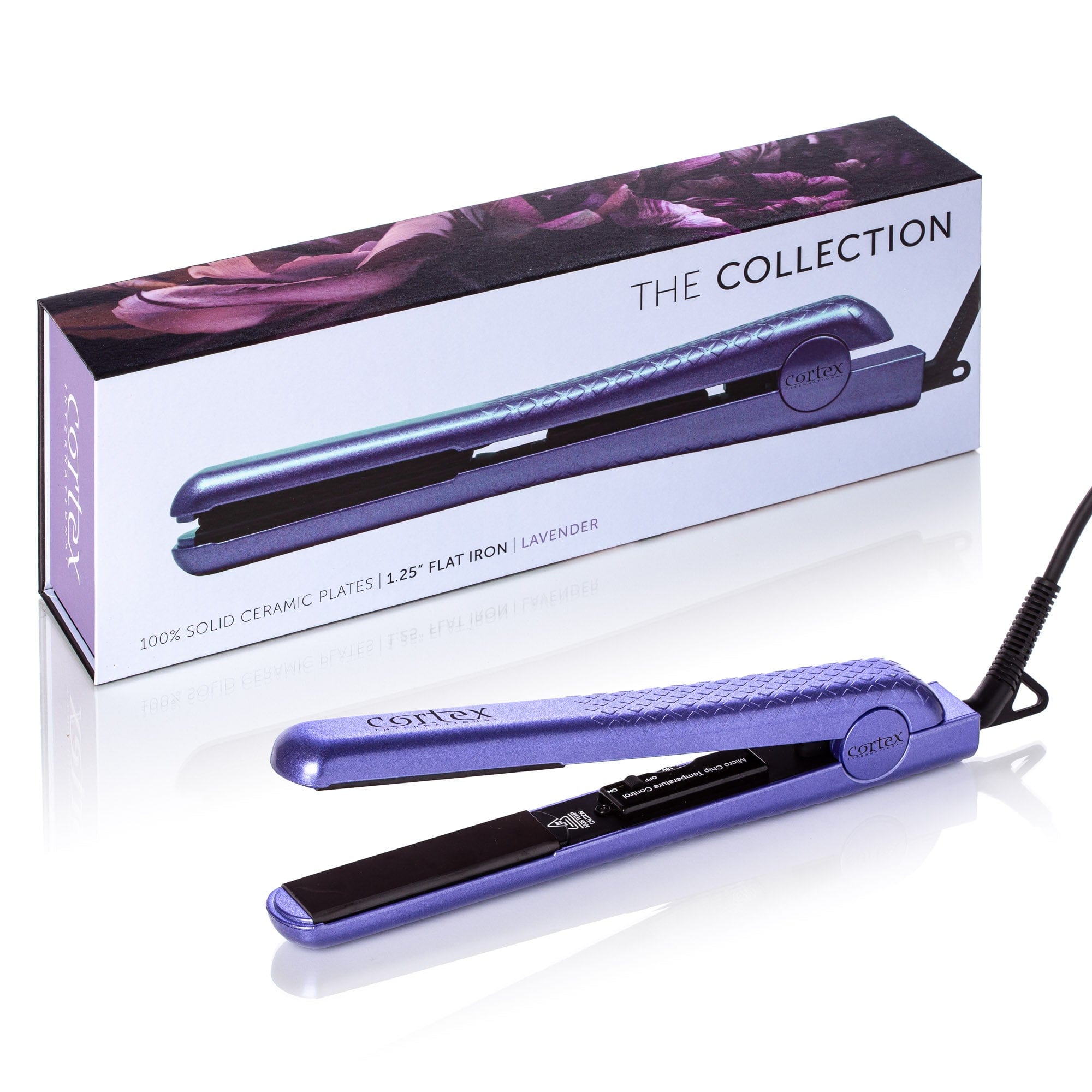 Cortex Beauty The Collection - 1.25" 100% Solid Ceramic Ionic & Far-Infrared Technology Flat Iron