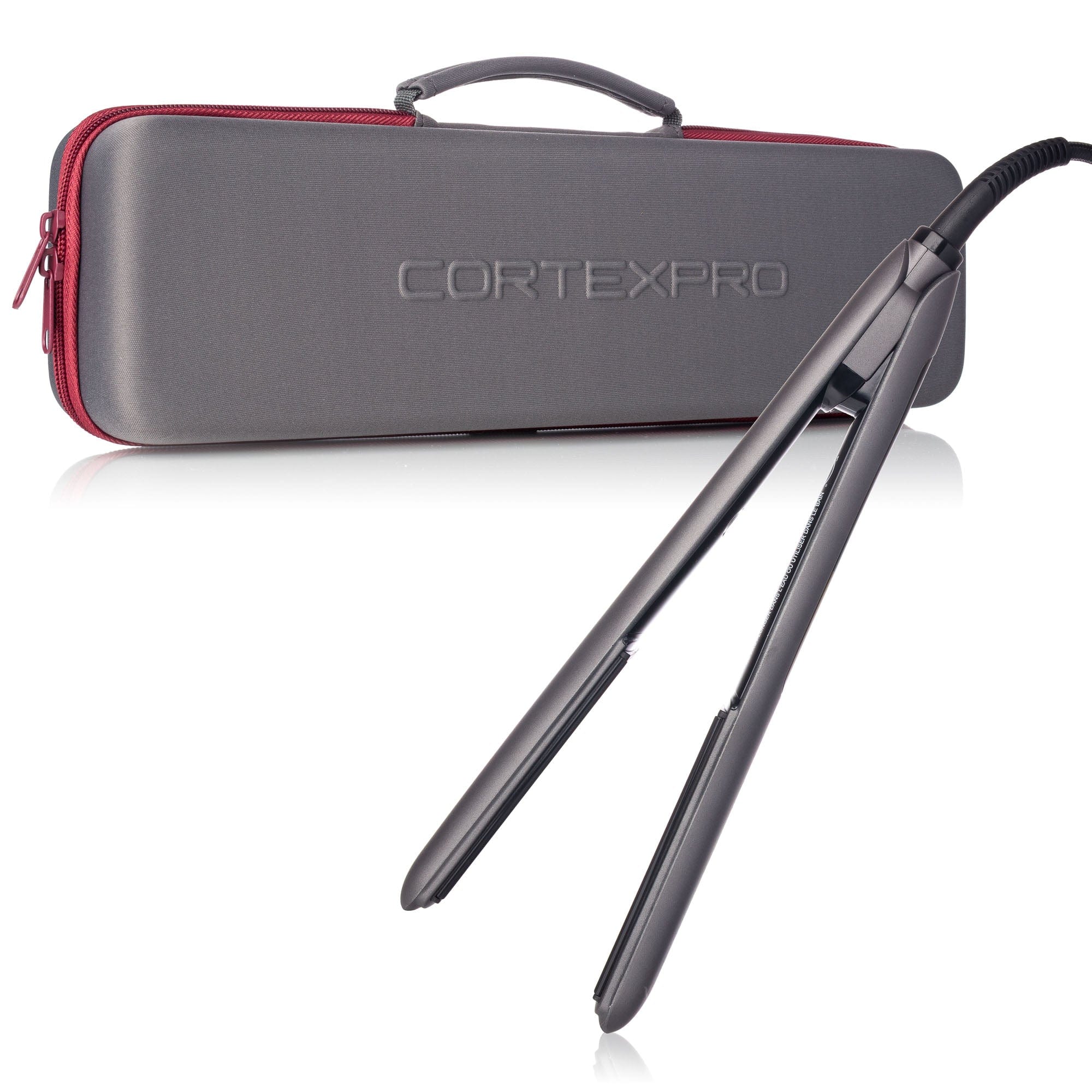 cortexpro 1" ProFlatiron - One-Pass Digital Heat Tourmaline Ceramic Plates with Carrying Case