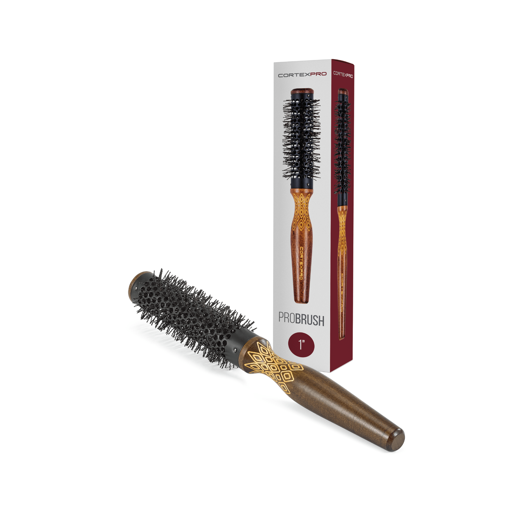 CortexPro 1" Thermal Heat Activated Round Brush – Bristles Heat to 140F and change color when exposed to heat