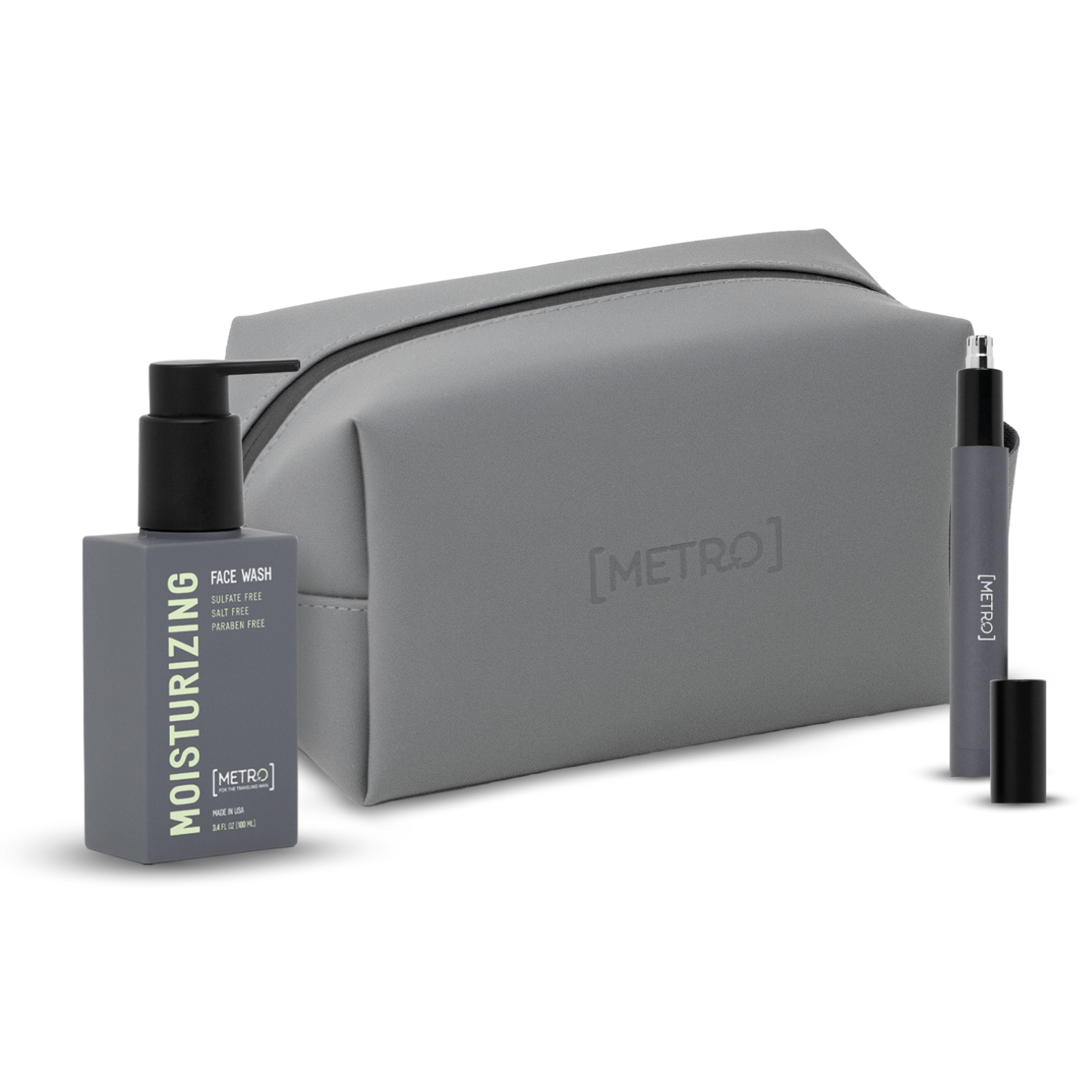 MetroMan MetroMan 100ML Moisturizing Face Wash & Nomad Trimmer Bundle | Bag Included