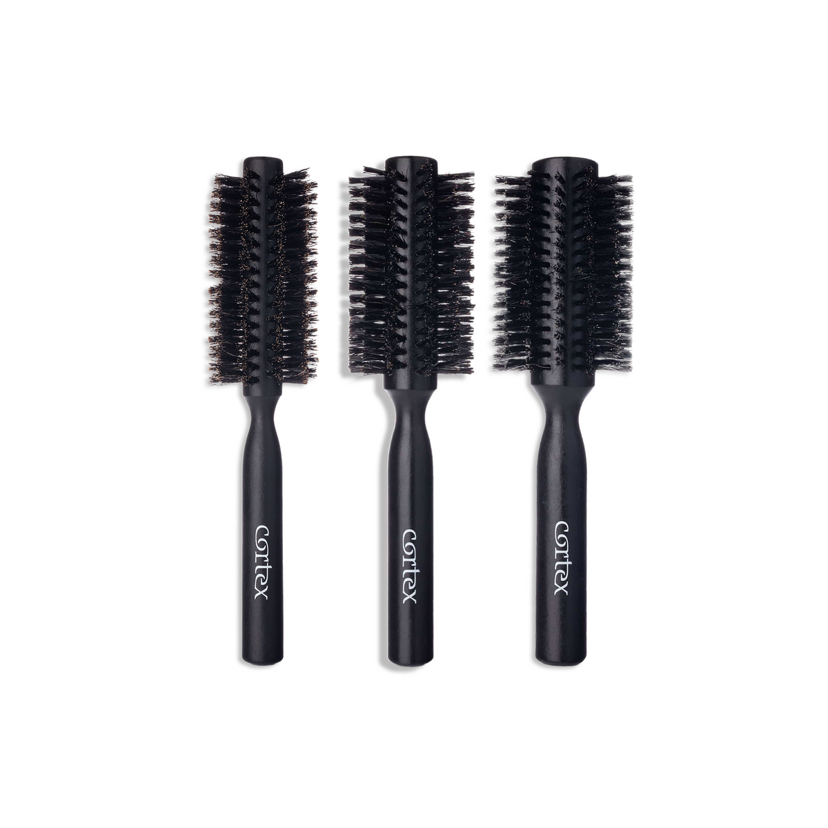Boar Bristle Round Brush Trio