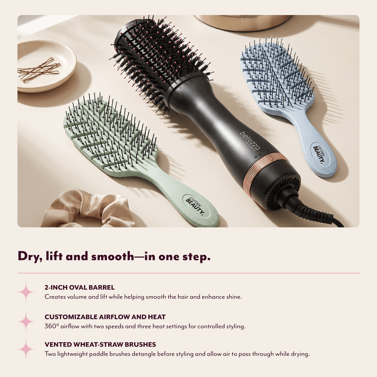 Blowout Brush + Wheat Straw Duo