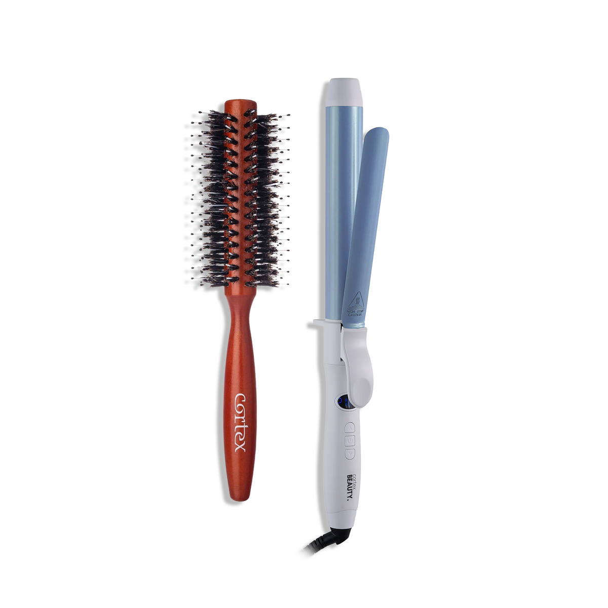 Curl & Smooth Set - White Powder Blue