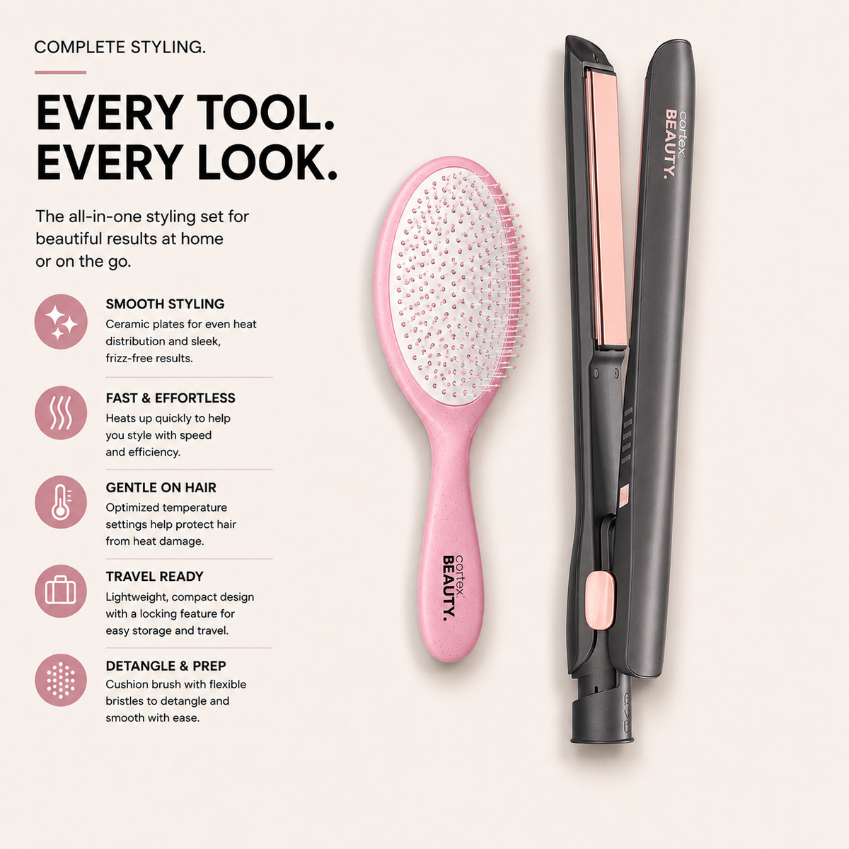 Straighten & Detangle Set