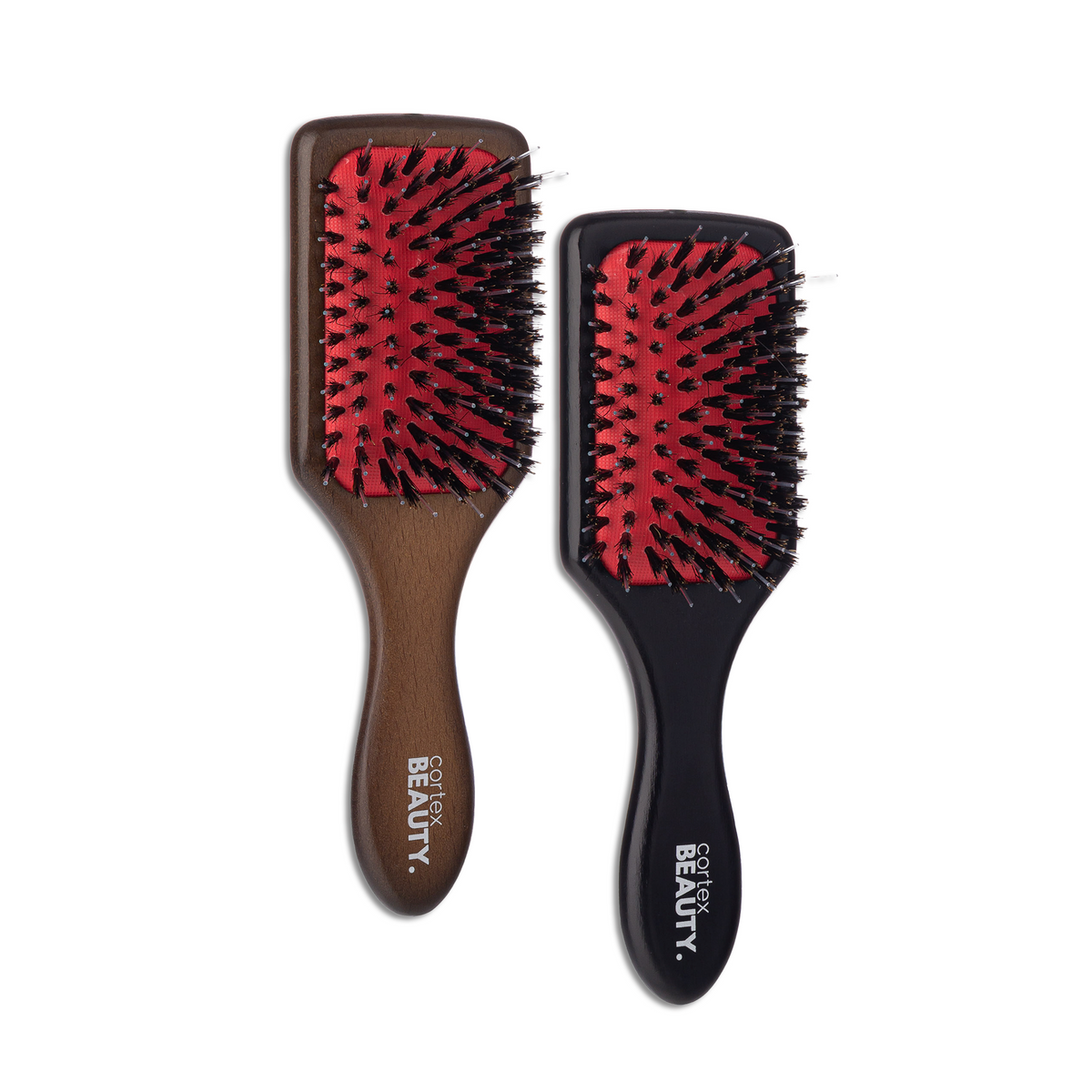 Wooden Paddle Brush Duo