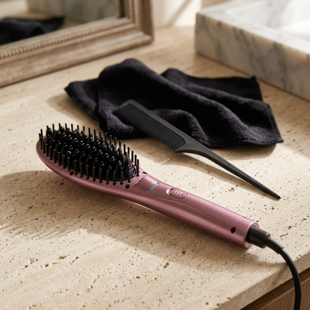 Straightening Brush Set - Blush Pink