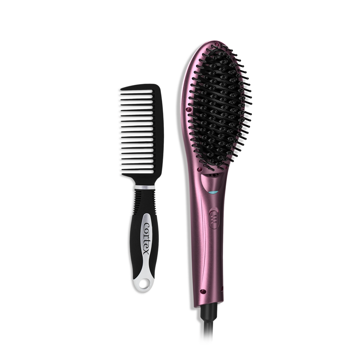 Straightening Brush & Comb Set - Blush Pink