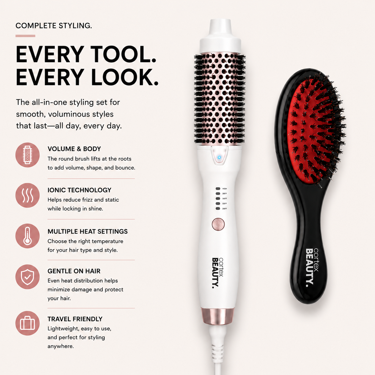 Thermal Brush & Oval Brush Set