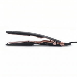 Black Pressed Perfection 1-inch digital ceramic flat iron with rose gold plates