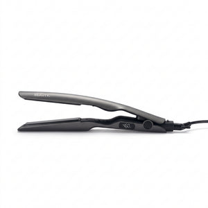 Gray Pressed Perfection 1-inch digital ceramic flat iron, open side view