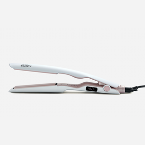 Close-up side view of the White Pressed Perfection flat iron
