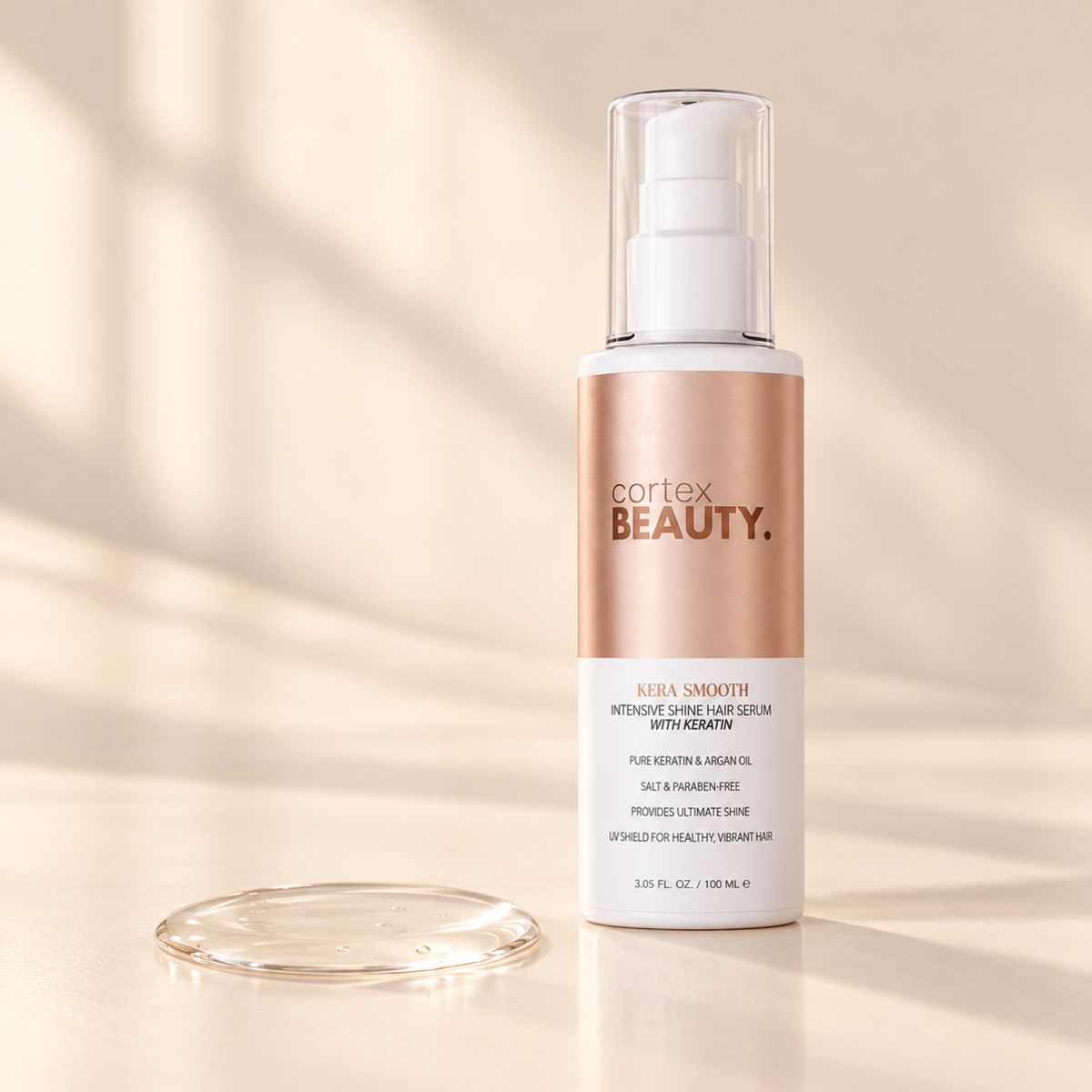 Pure Keratin | Intensive Hair Serum — product detail on a warm cream surface