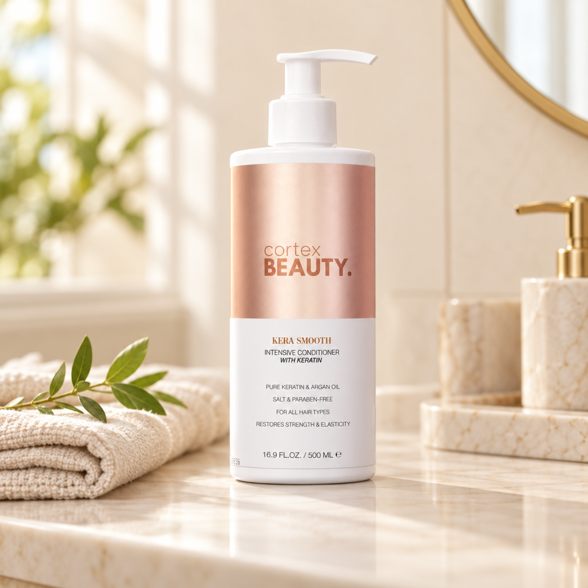 Pure Keratin | Intensive Conditioner — in a warm cream styling setting