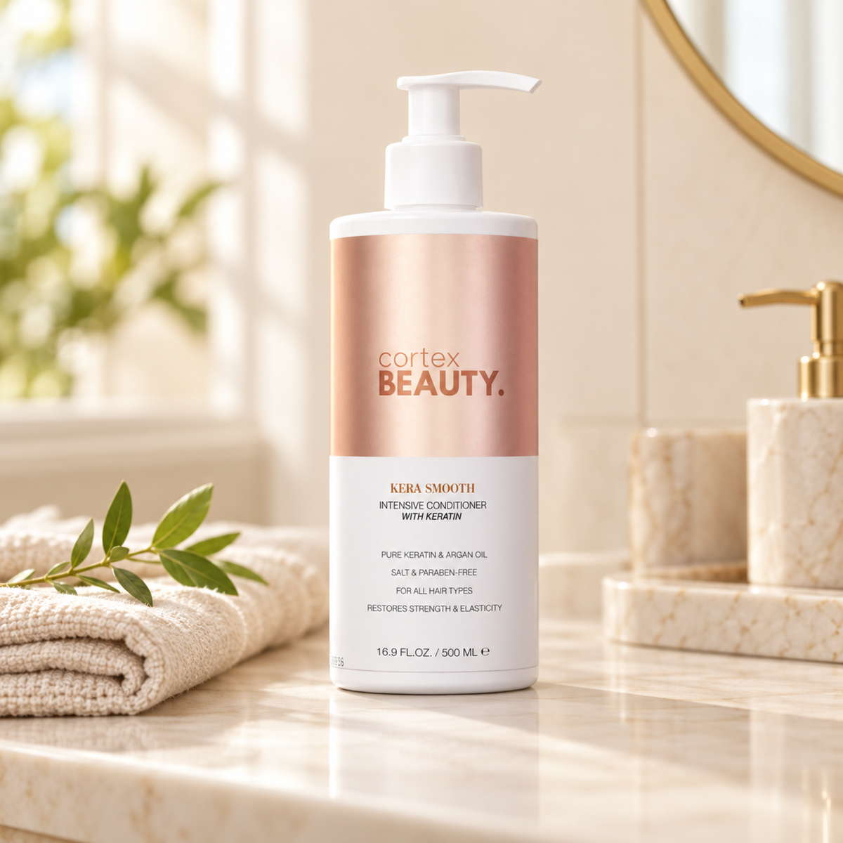Pure Keratin | Intensive Conditioner — in a warm cream styling setting