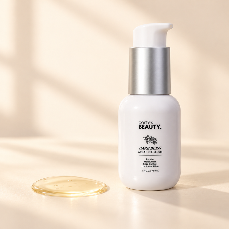 Argan Oil Serum — product detail on a warm cream surface