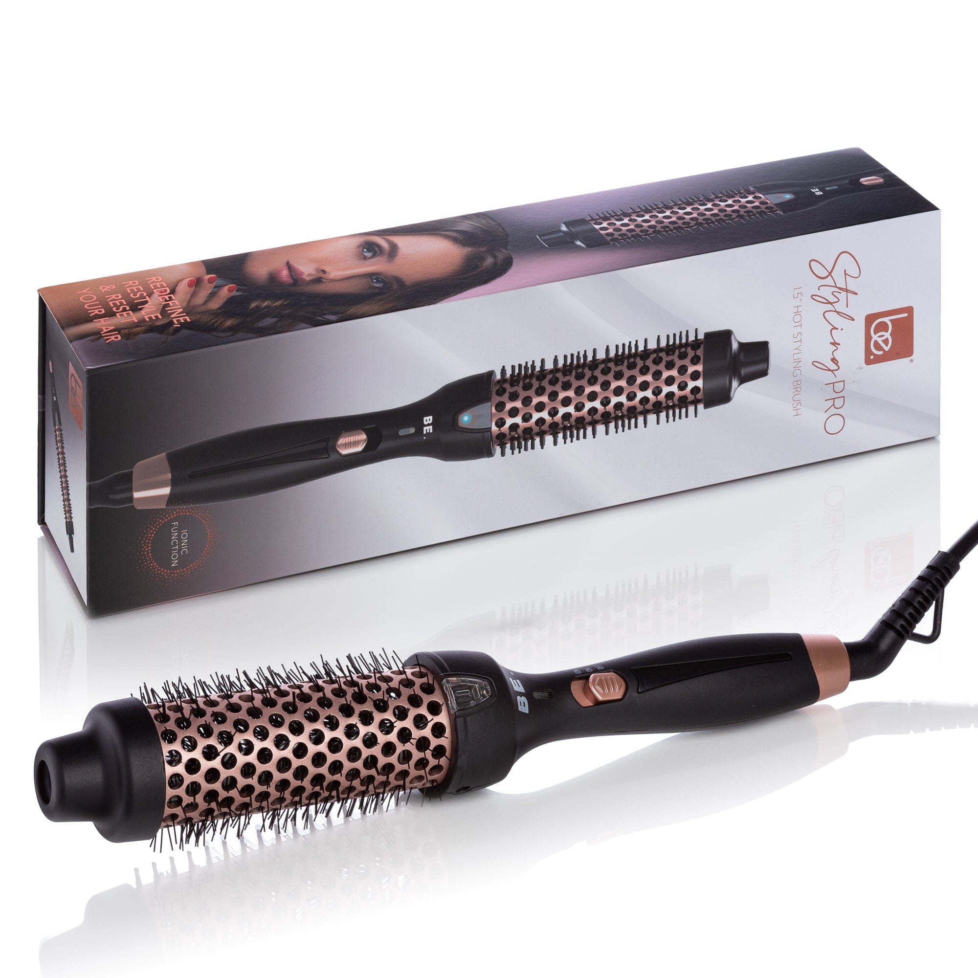 Be. Black/Rose Gold HotStyler | 1.5" Ionic Styling Brush