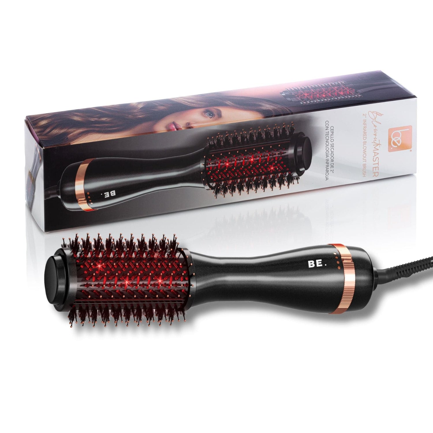 Be.Professional Black Infrared Blowout Brush | 2&quot; Professional Hot Brush