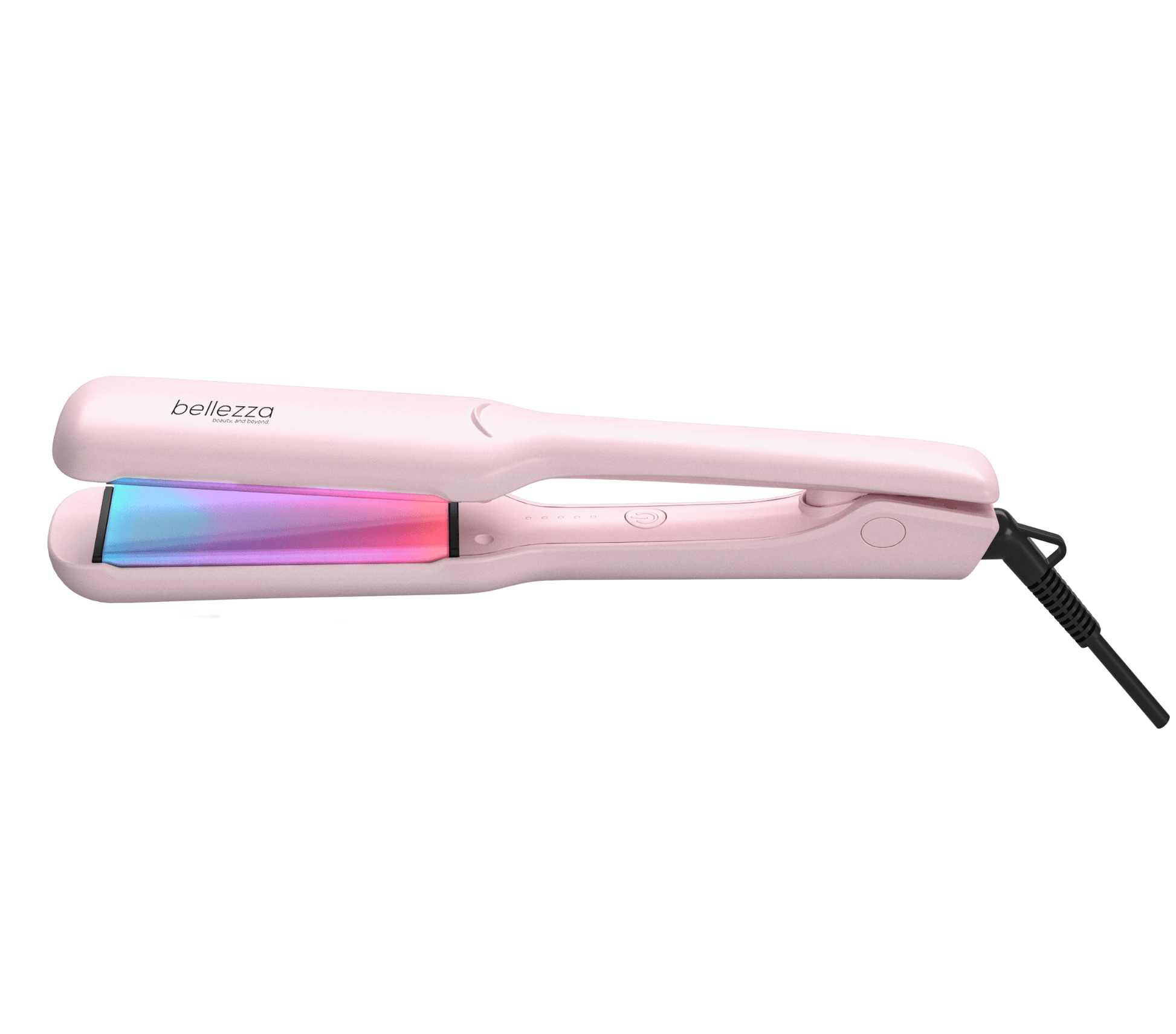 Bellezza Baby Pink with Rainbow Places WideBeauty | Professional 1.75” Wide Plate Flat Iron
