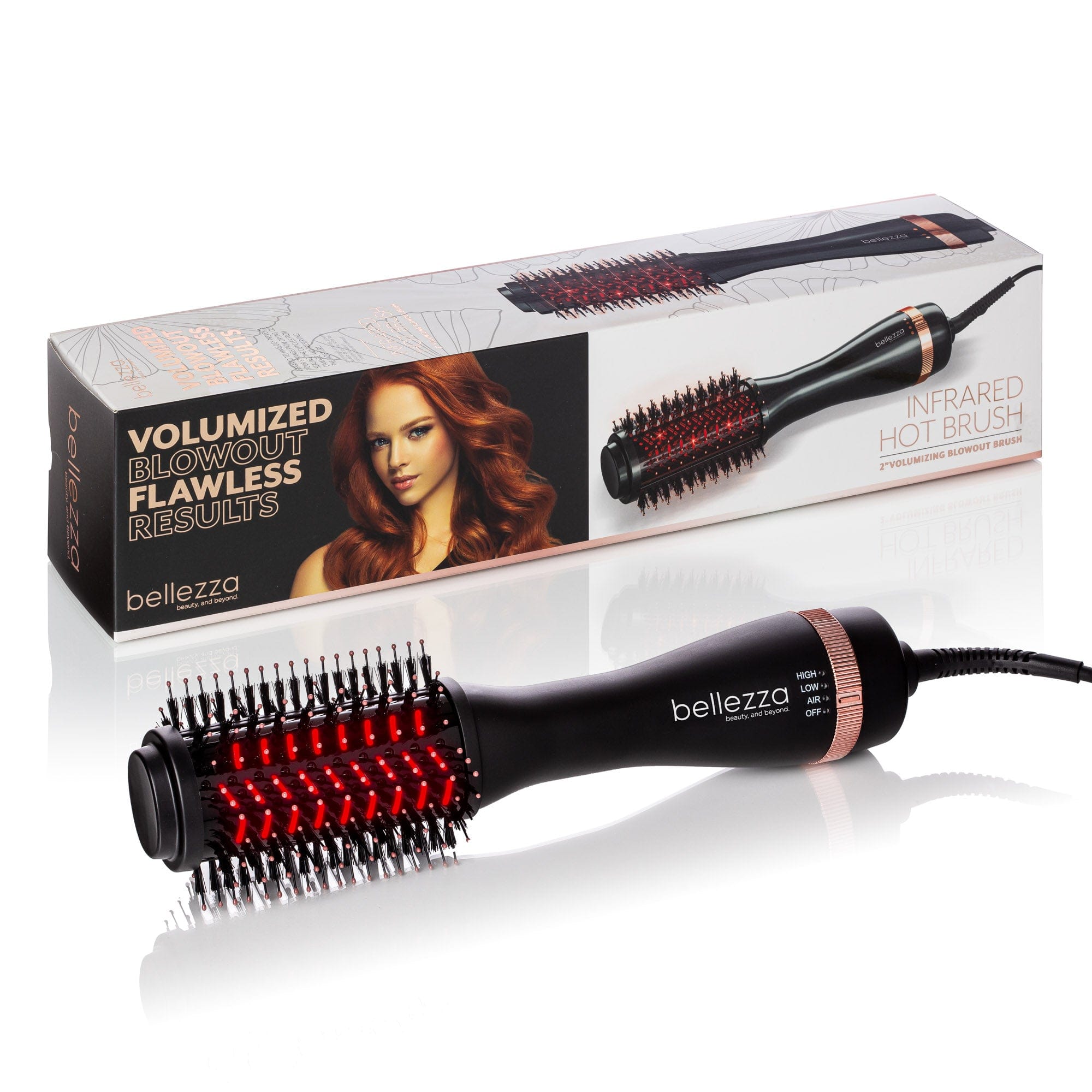 Bellezza Black Infrared Blowout Brush | 2" Professional Hot Brush