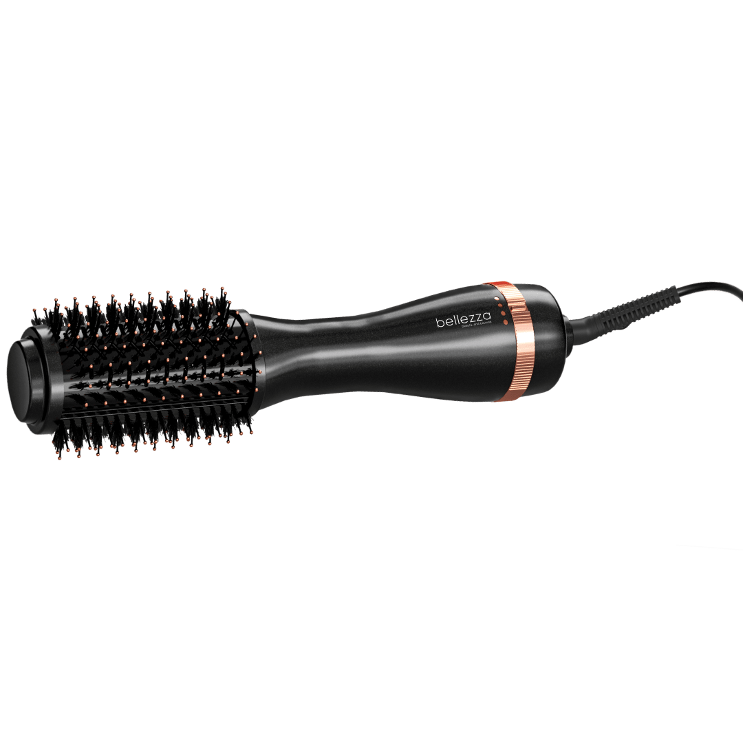 Bellezza Black/ Rose Gold Volumizing Blowout Brush | 2&quot; Professional Hot Brush