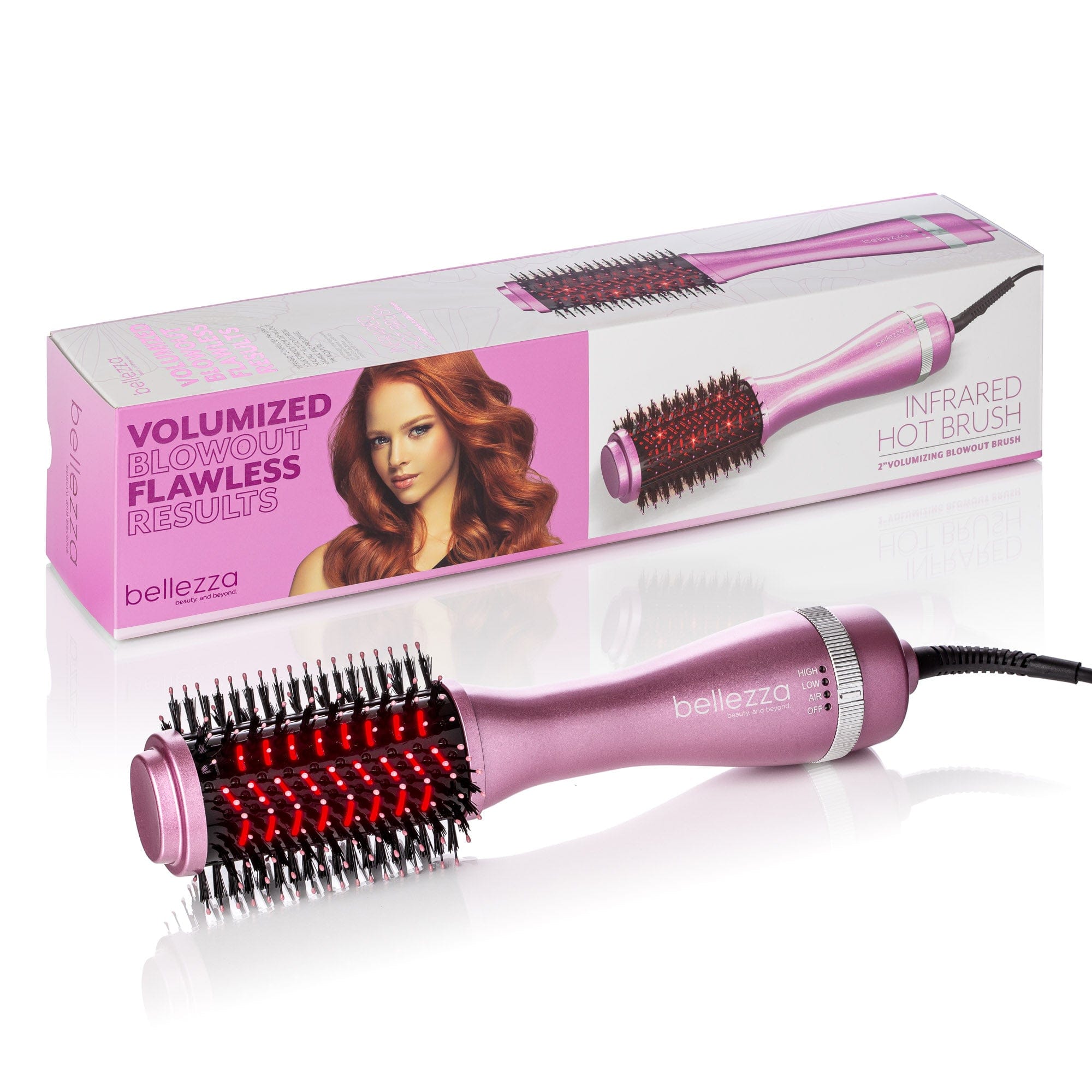 Bellezza Blush Pink Infrared Blowout Brush | 2&quot; Professional Hot Brush