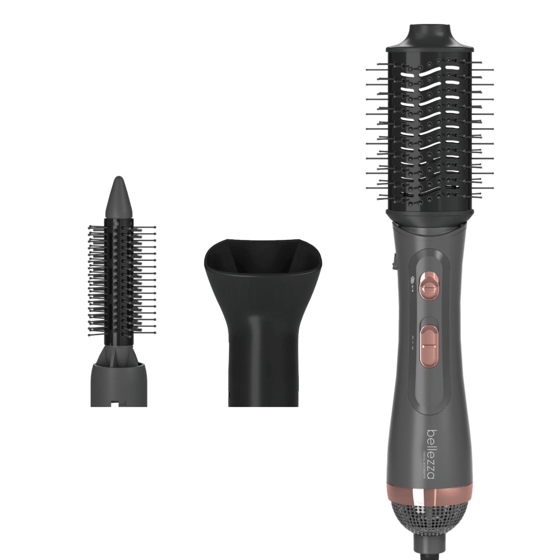 Bellezza Dark Gray Air Styler 3 Piece Set