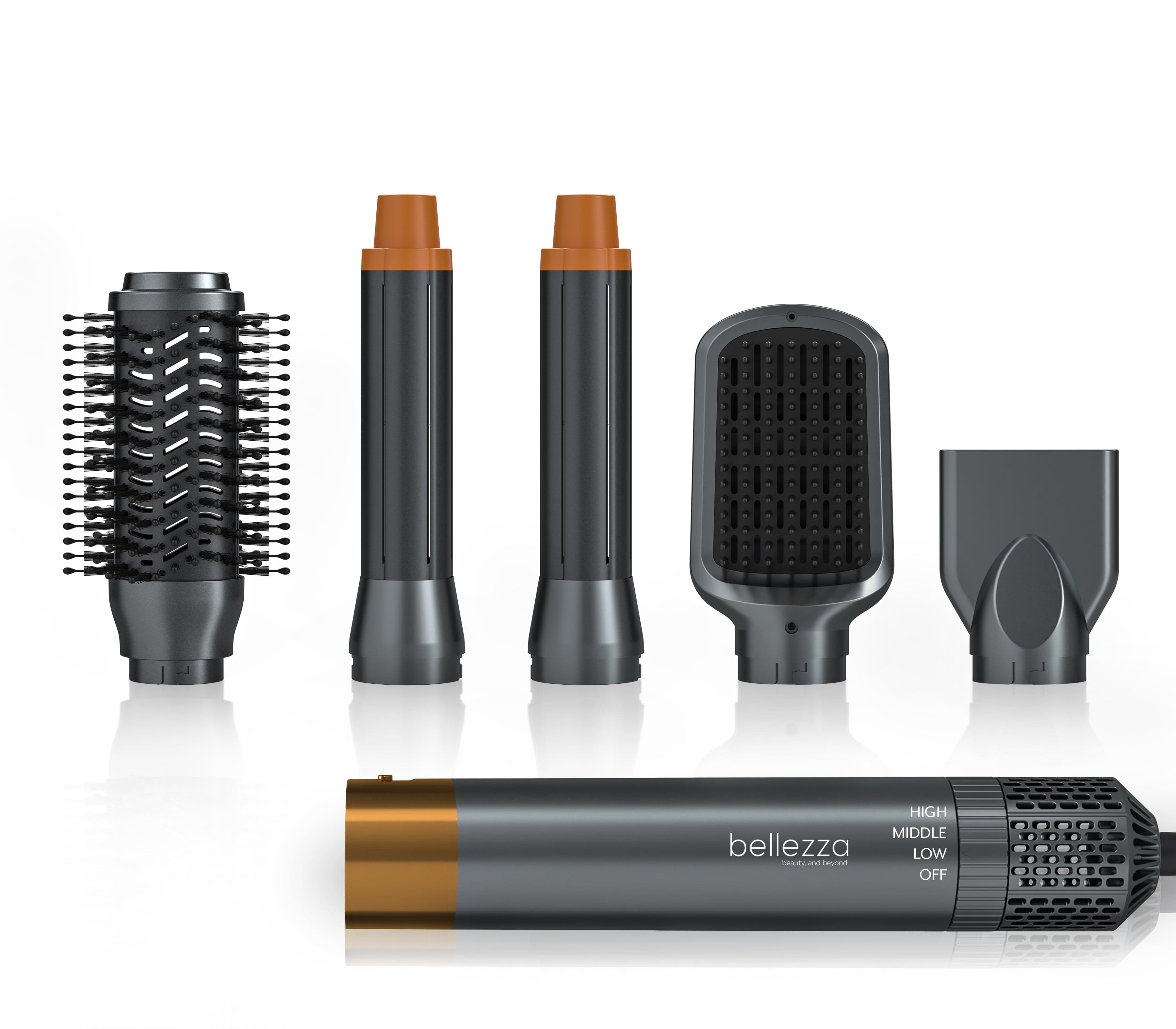 Bellezza Gray Orange 5 in 1 Multistyler
