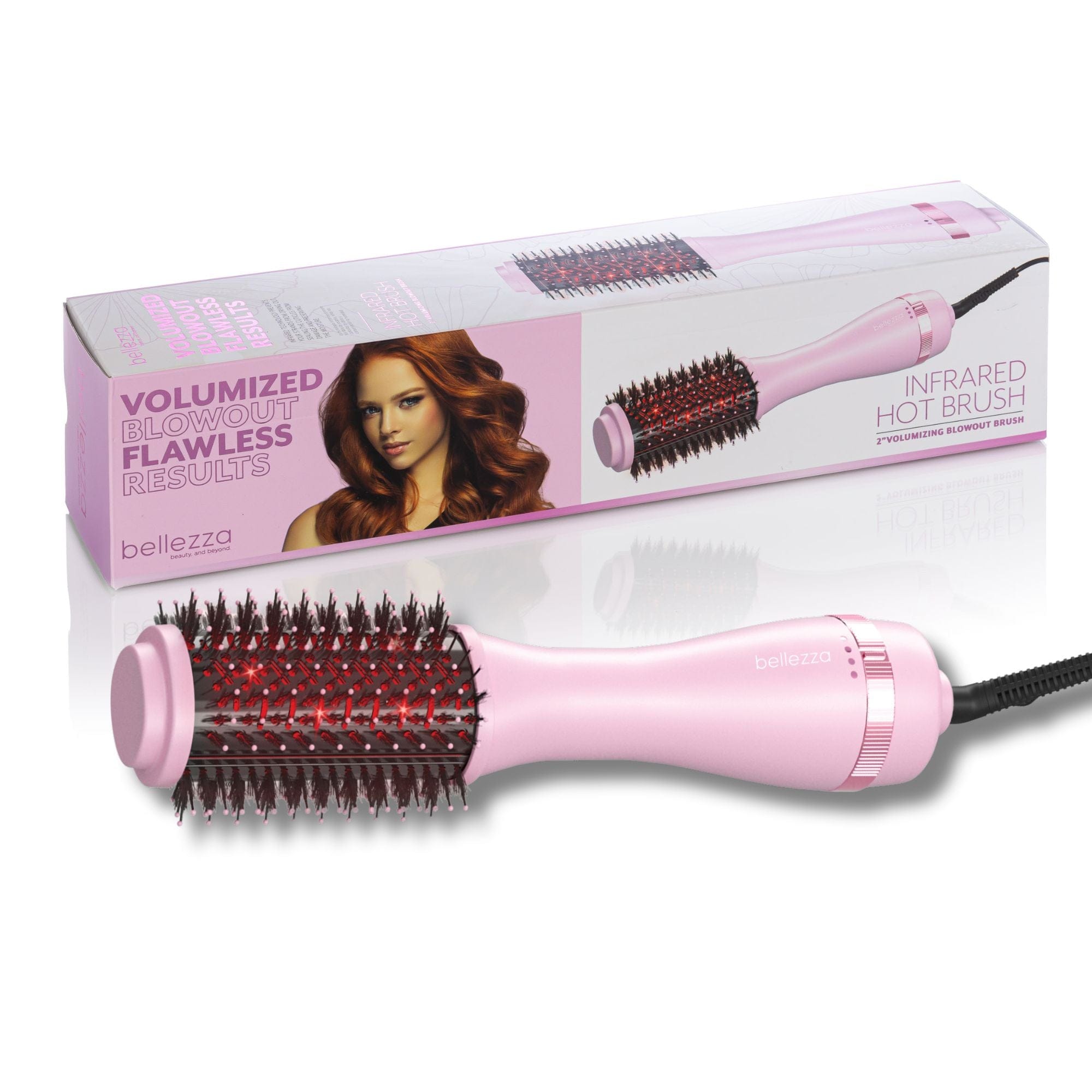 Bellezza Pink Infrared Blowout Brush | 2&quot; Professional Hot Brush