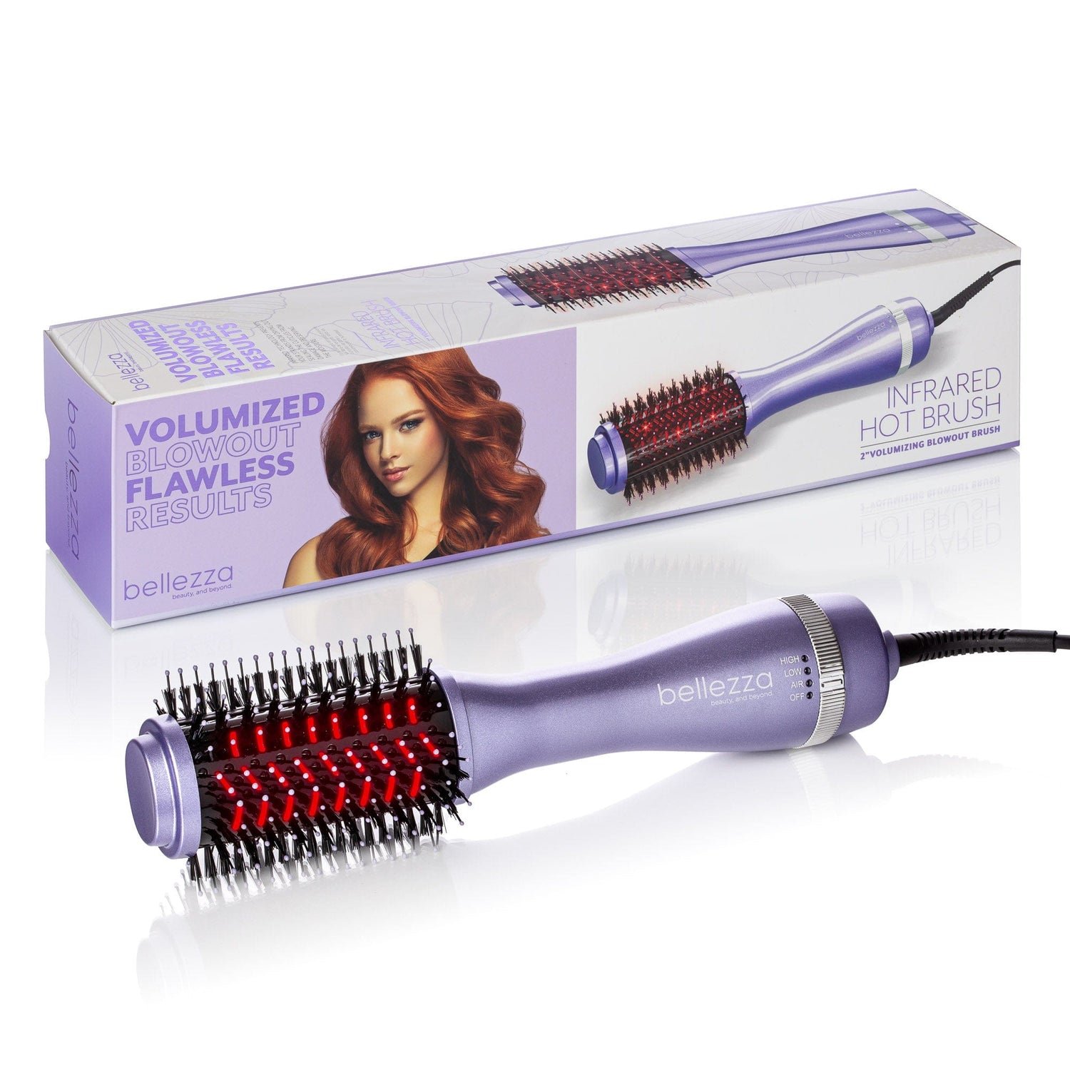 Bellezza Purple Pearlescent Infrared Blowout Brush | 2&quot; Professional Hot Brush