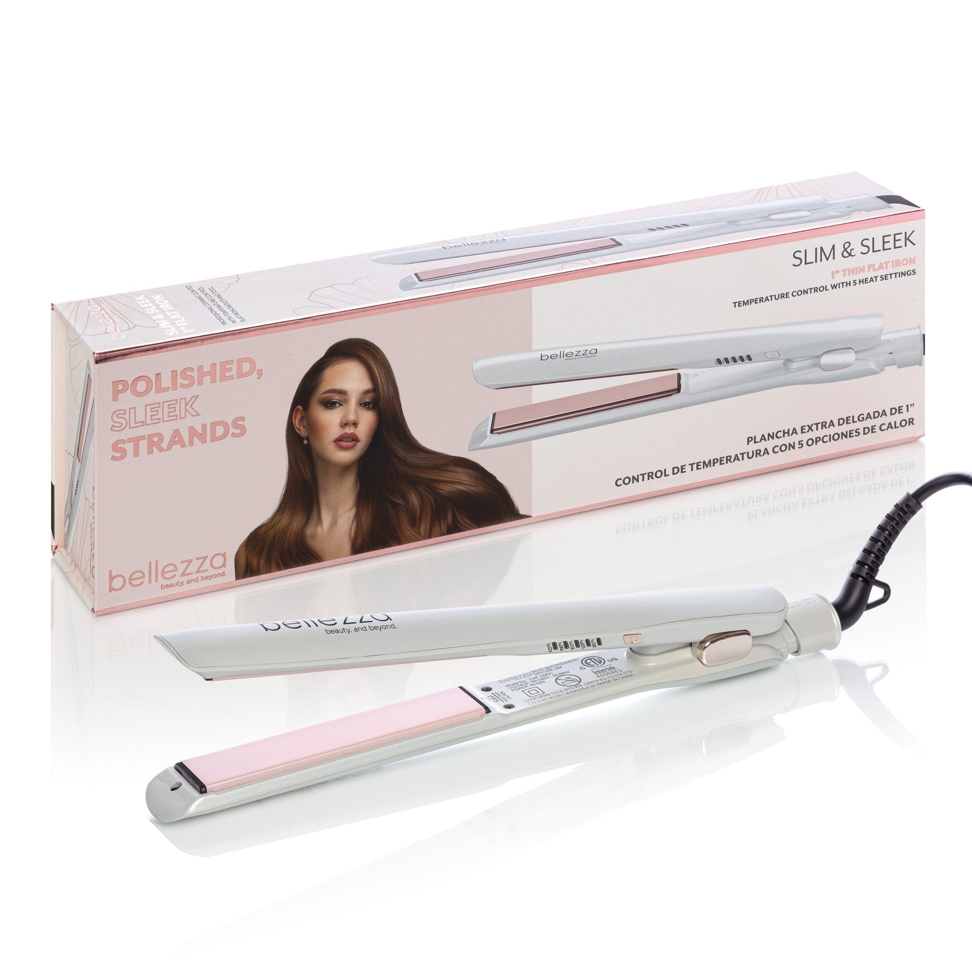 Bellezza Slim & Sleek | 1" Temperature Control Flat Iron