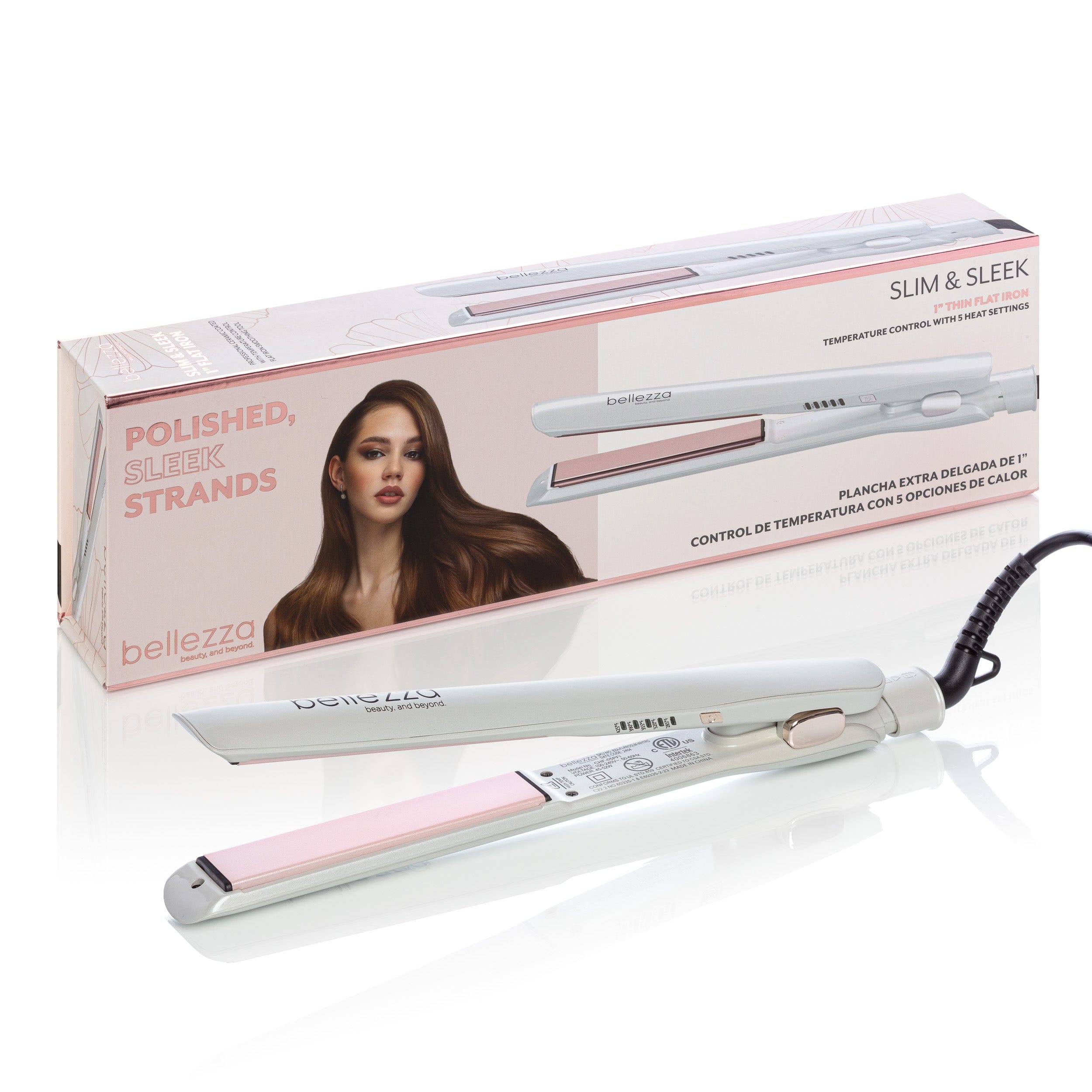 Bellezza Slim &amp; Sleek | 1&quot; Temperature Control Flat Iron