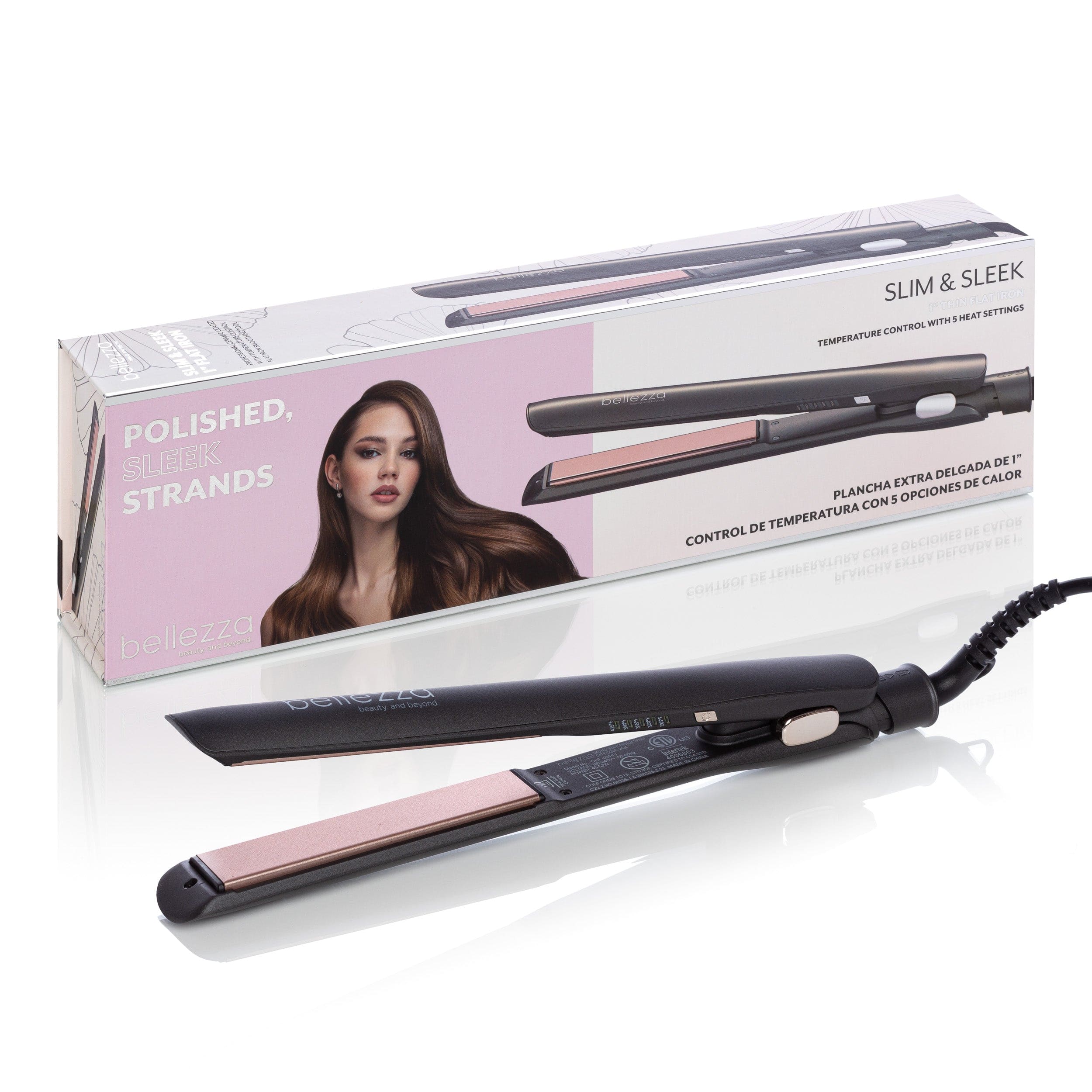 Bellezza Slim & Sleek | 1" Temperature Control Flat Iron