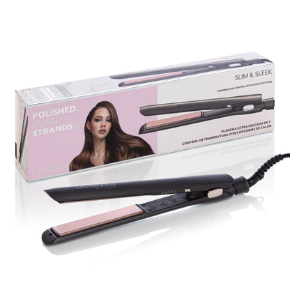 Bellezza Slim &amp; Sleek | 1&quot; Temperature Control Flat Iron