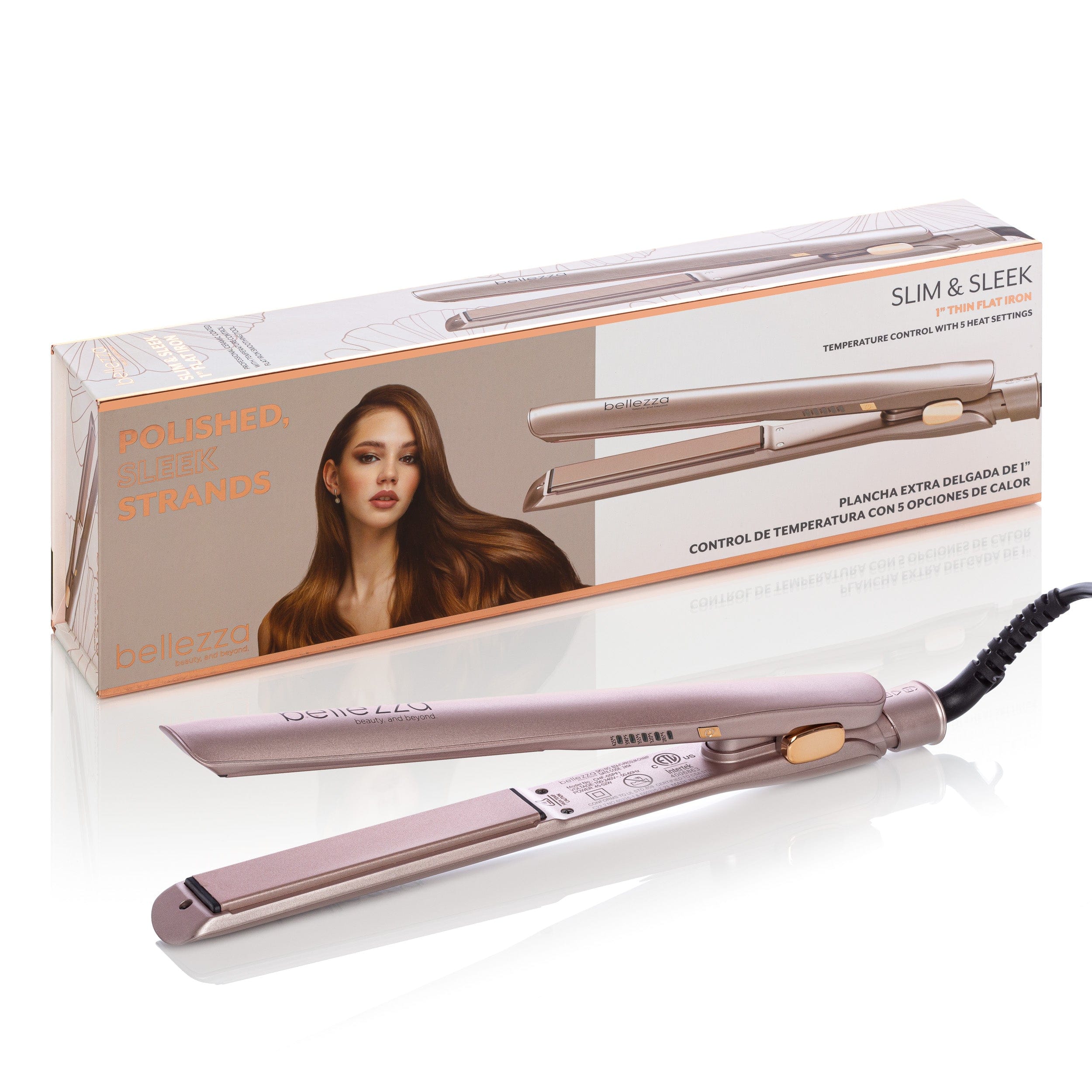 Bellezza Slim & Sleek | 1" Temperature Control Flat Iron